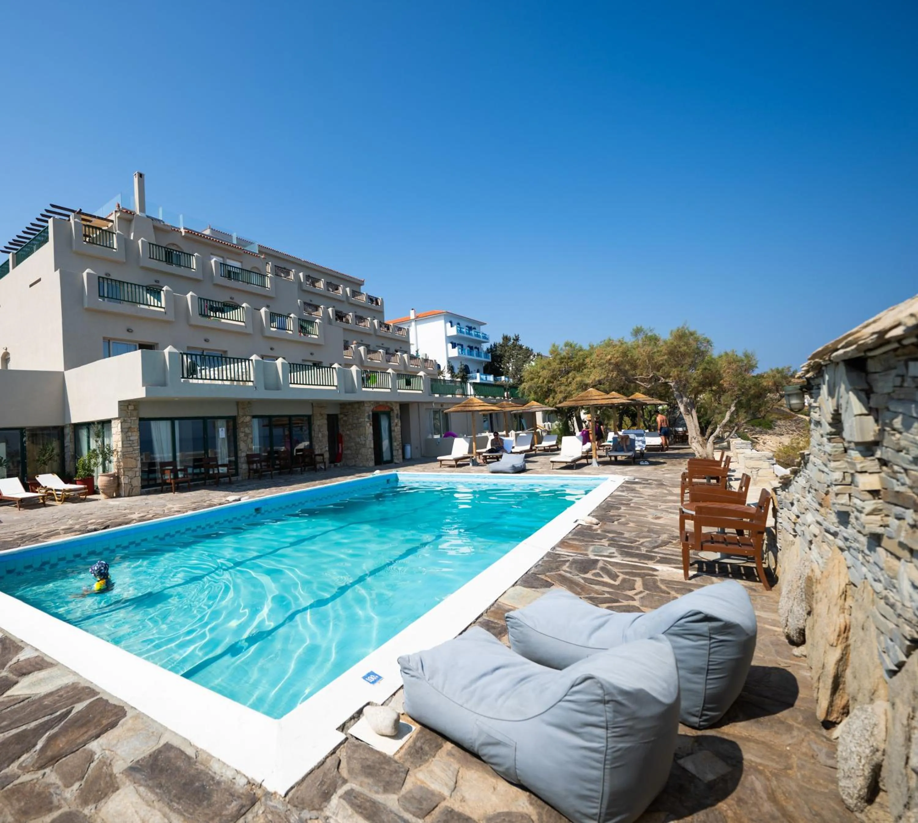 Swimming pool in Cavos Bay Hotel & Studios