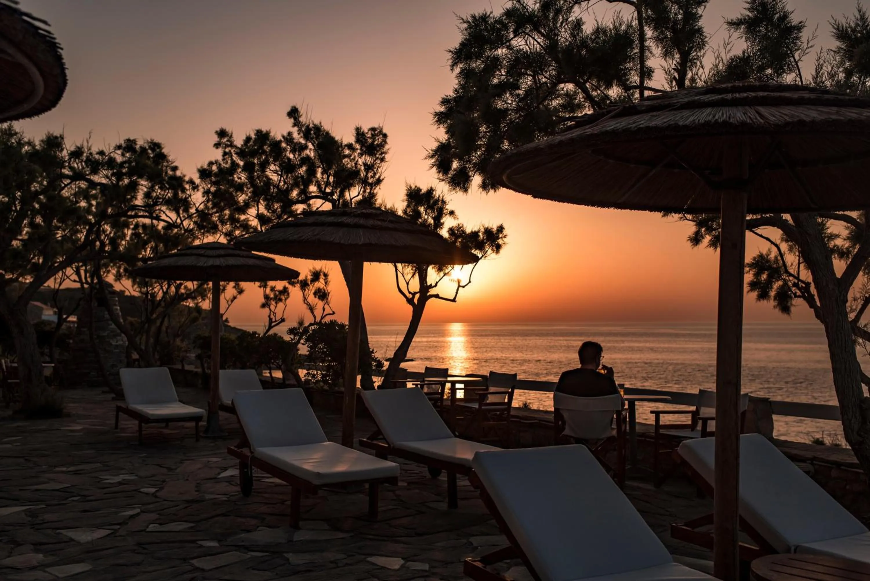 Sunset in Cavos Bay Hotel & Studios