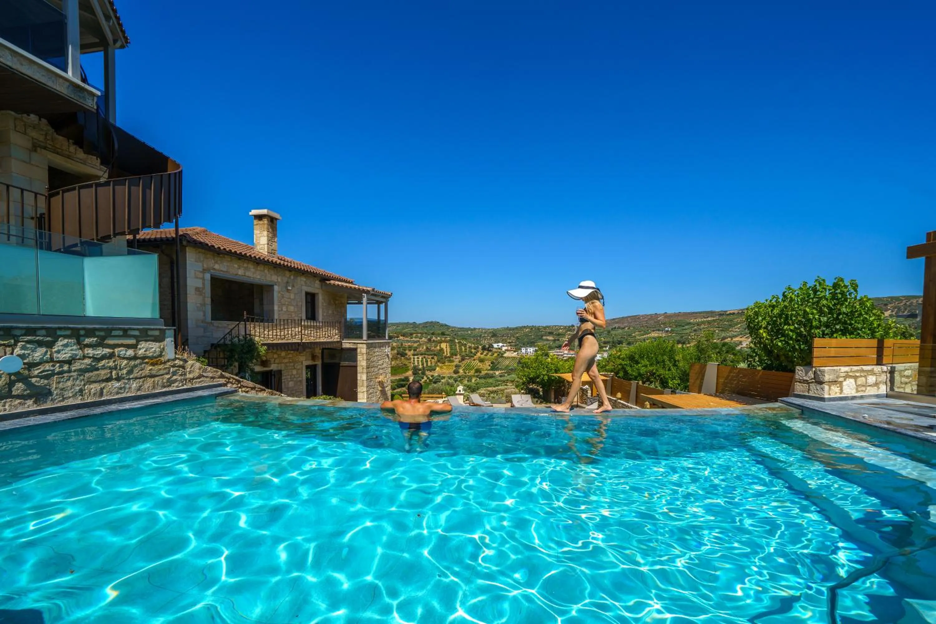 Mountain view in Asion Lithos Suites with Private Pools