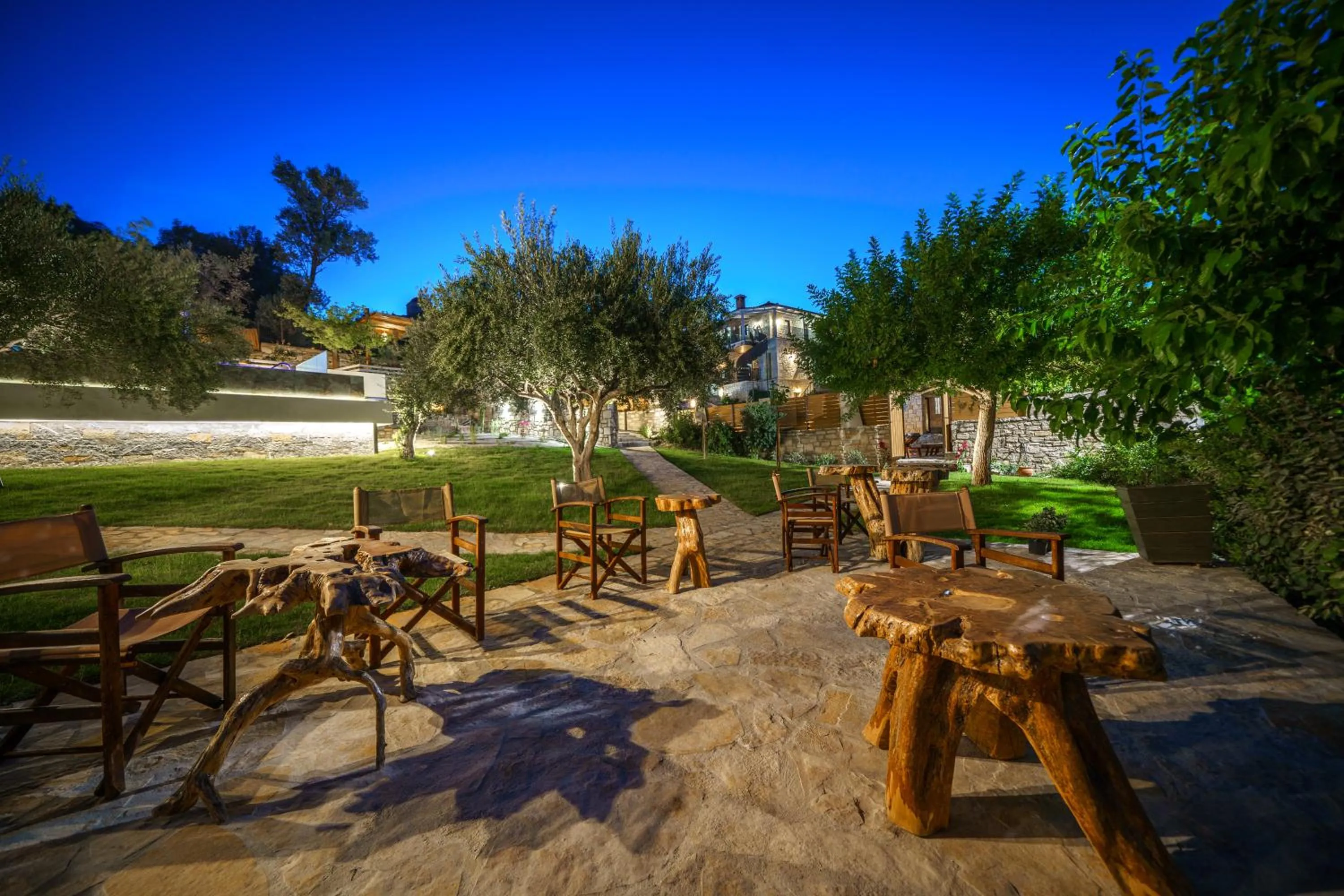 Garden in Asion Lithos Suites with Private Pools