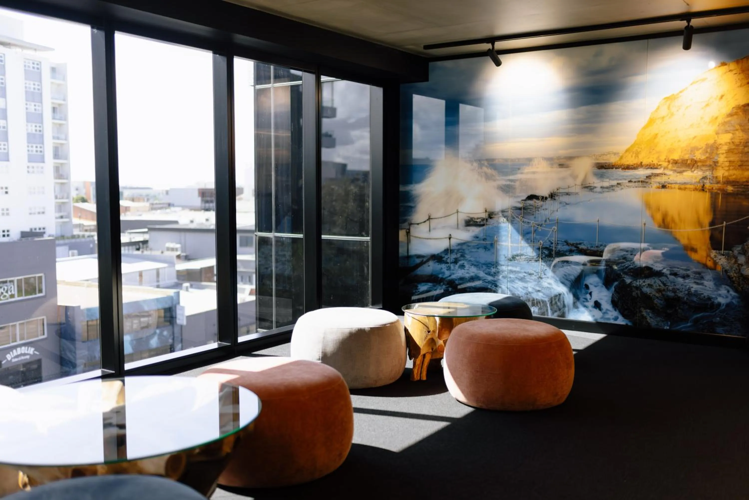 Seating area in 291 on King