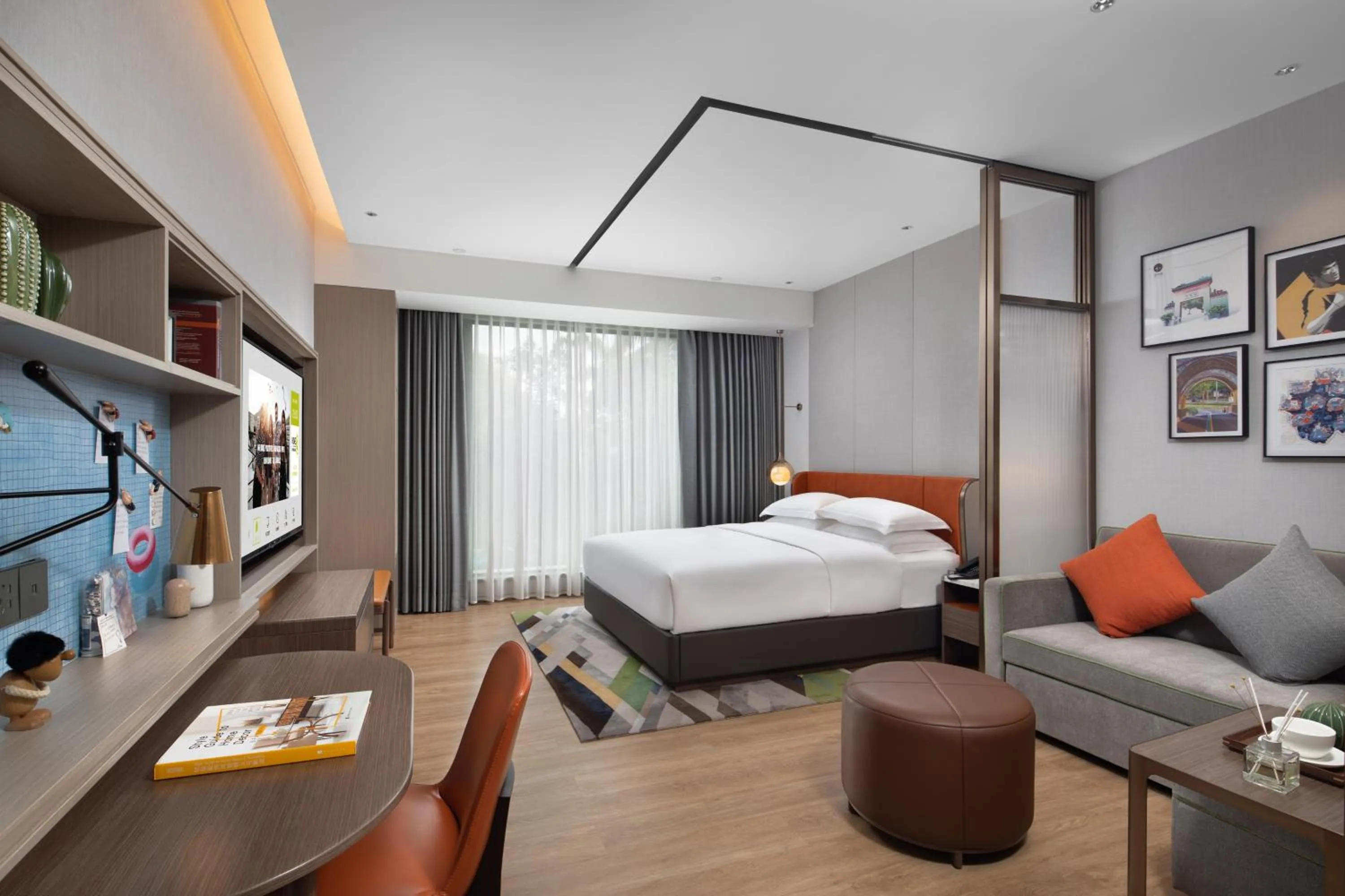 Bed in Home2 Suites By Hilton Wuhan Xudong