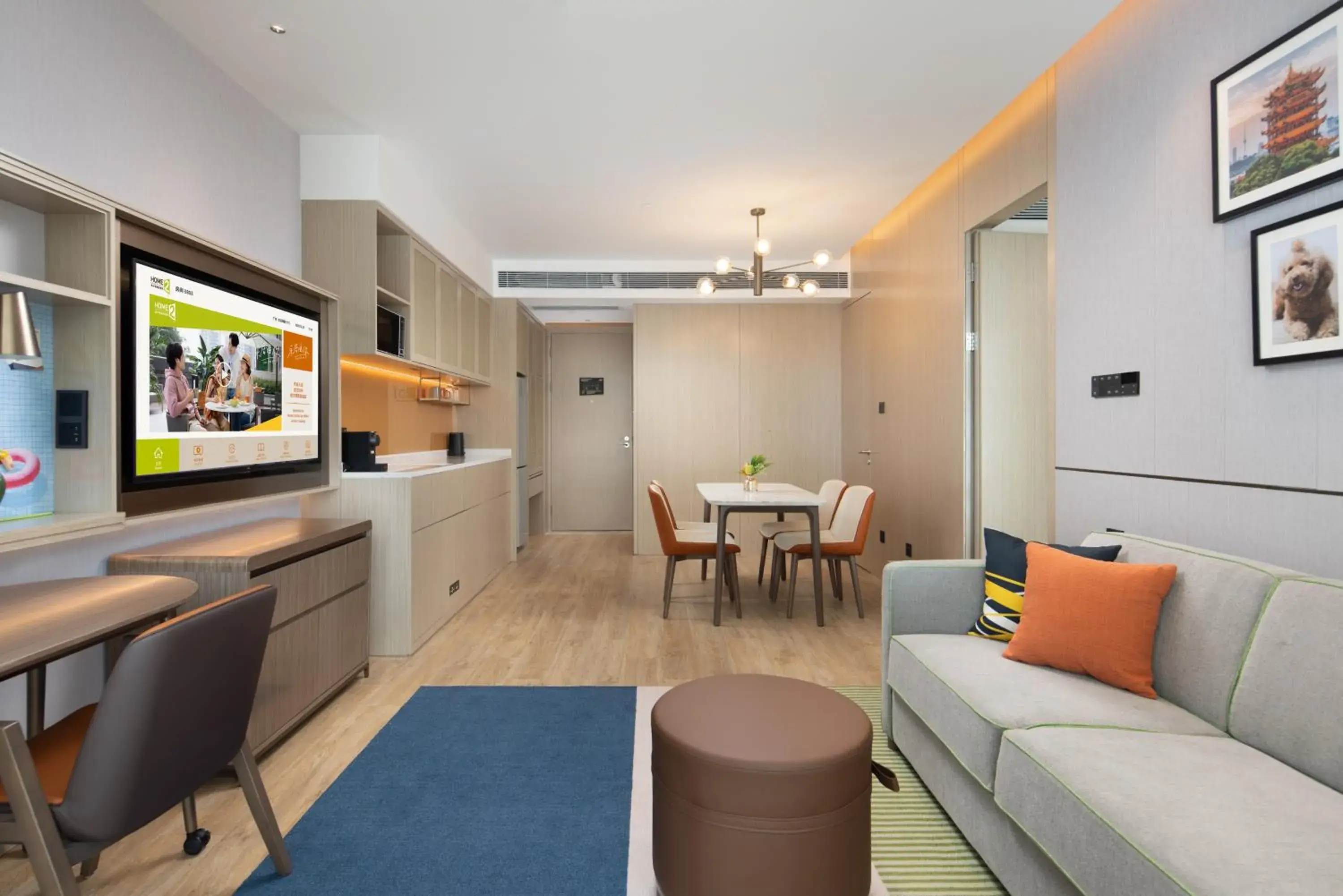 Living room in Home2 Suites By Hilton Wuhan Xudong Living room in Home2 Suites By Hilton Wuhan Xudong