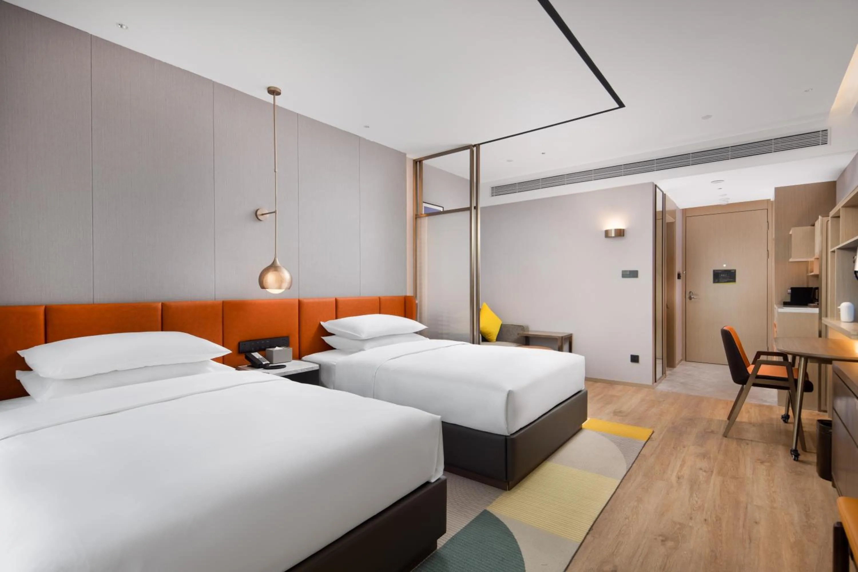 Bedroom, Bed in Home2 Suites By Hilton Wuhan Xudong