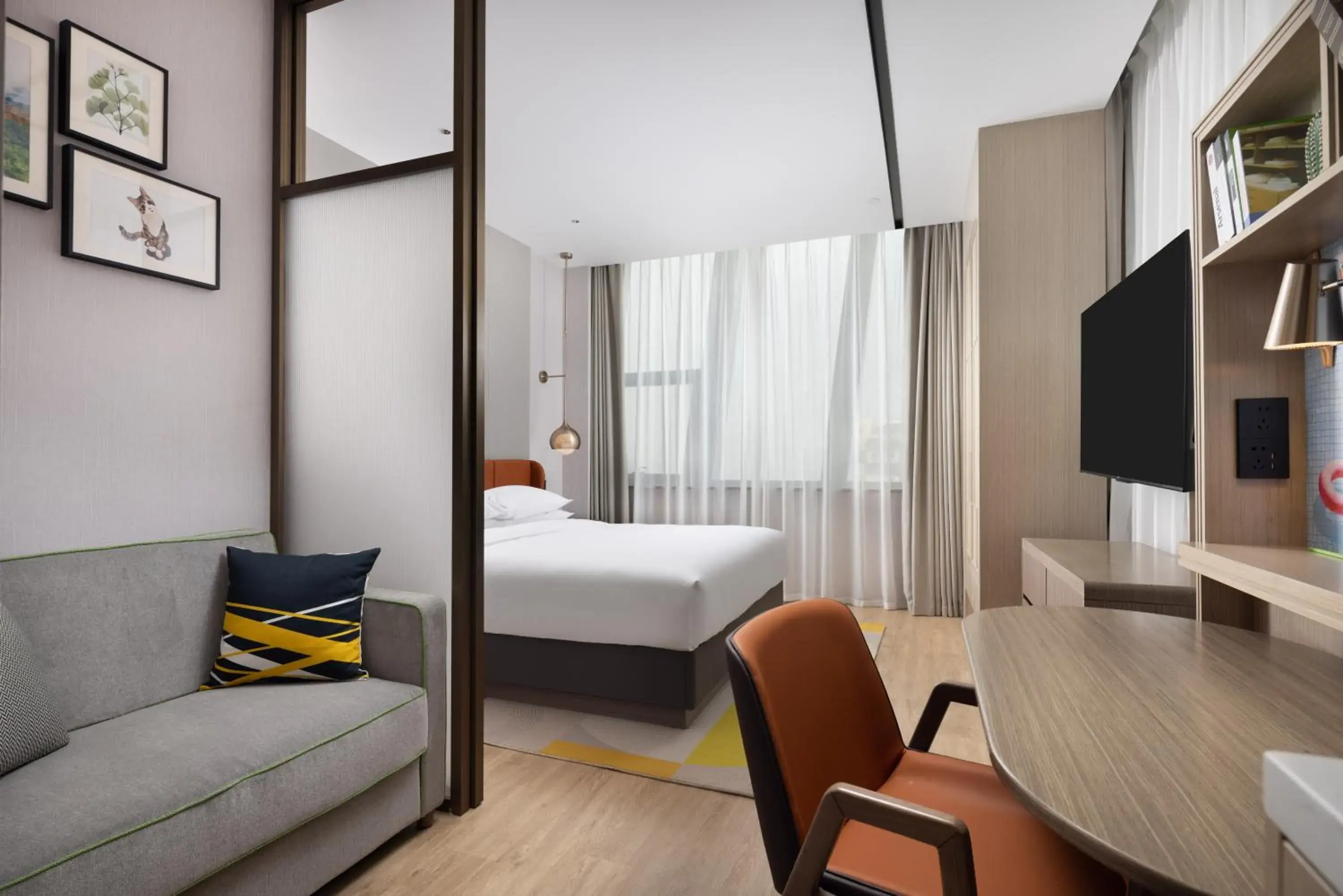 Bed in Home2 Suites by Hilton Beijing Shunyi Bed in Home2 Suites by Hilton Beijing Shunyi