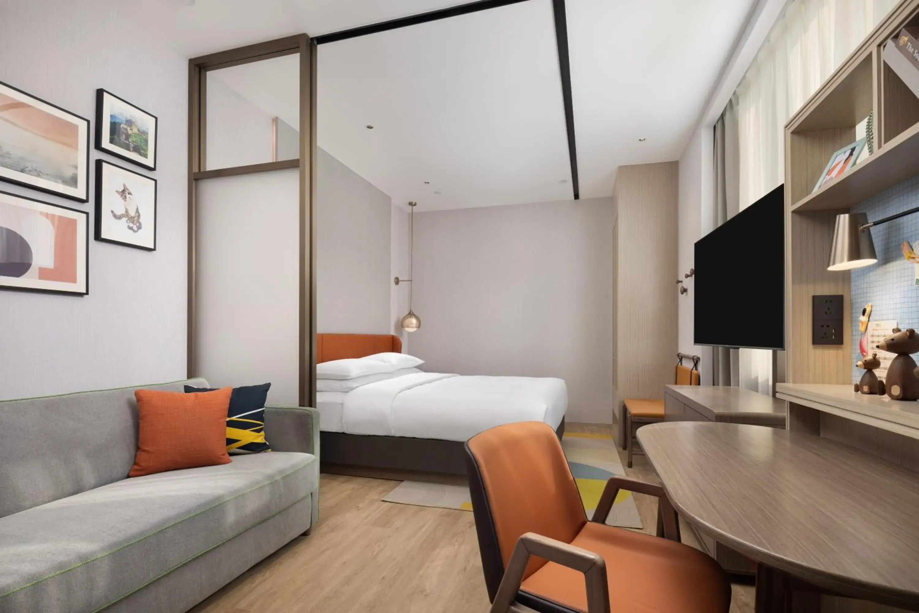 Bed in Home2 Suites by Hilton Beijing Shunyi Bed in Home2 Suites by Hilton Beijing Shunyi