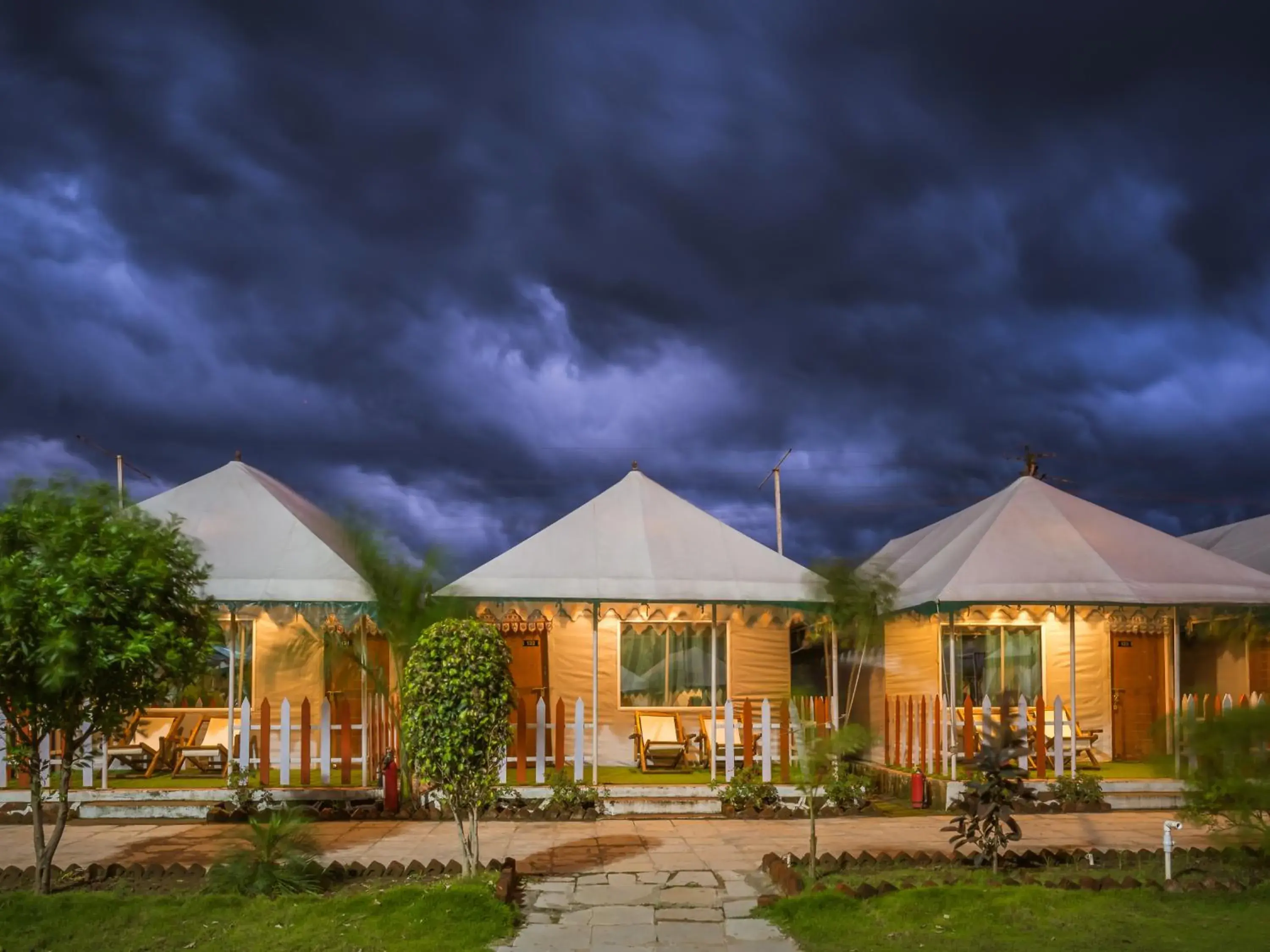 Bedroom in The Royal Heritage Tent Resort- Tent City Kevadia Bedroom in The Royal Heritage Tent Resort- Tent City Kevadia