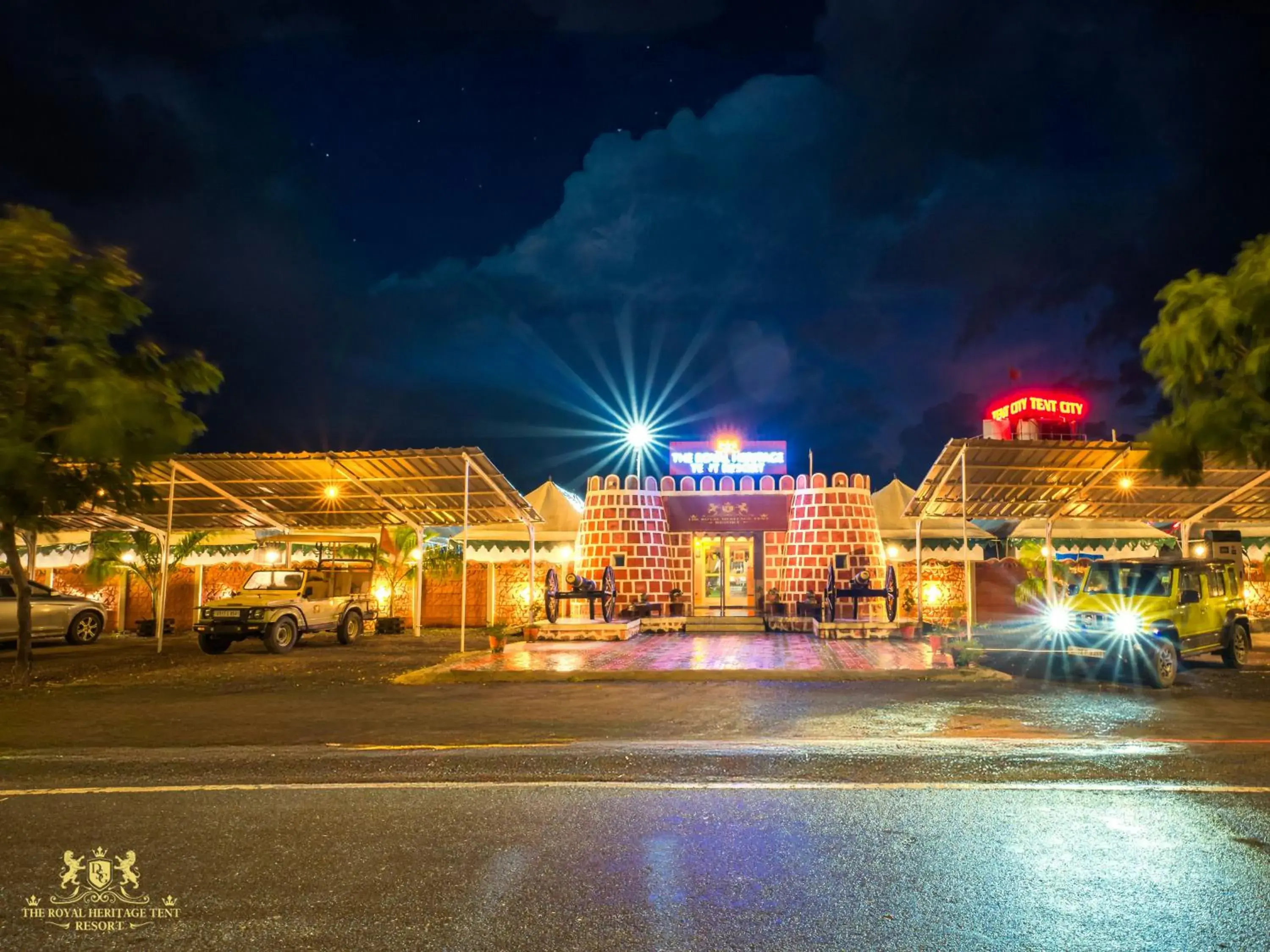 Property building in The Royal Heritage Tent Resort- Tent City Kevadia Property building in The Royal Heritage Tent Resort- Tent City Kevadia