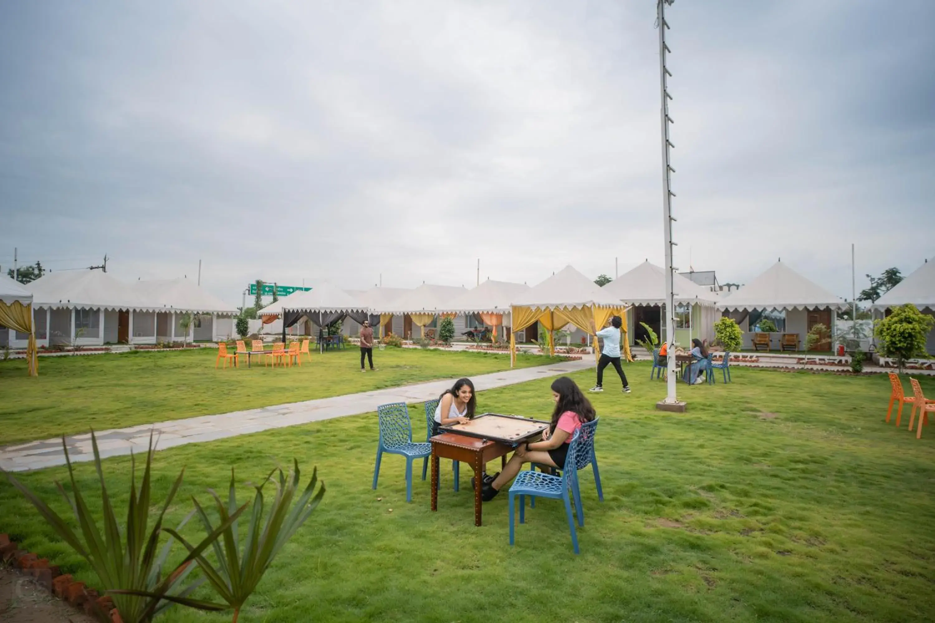 Garden in The Royal Heritage Tent Resort- Tent City Kevadia Garden in The Royal Heritage Tent Resort- Tent City Kevadia