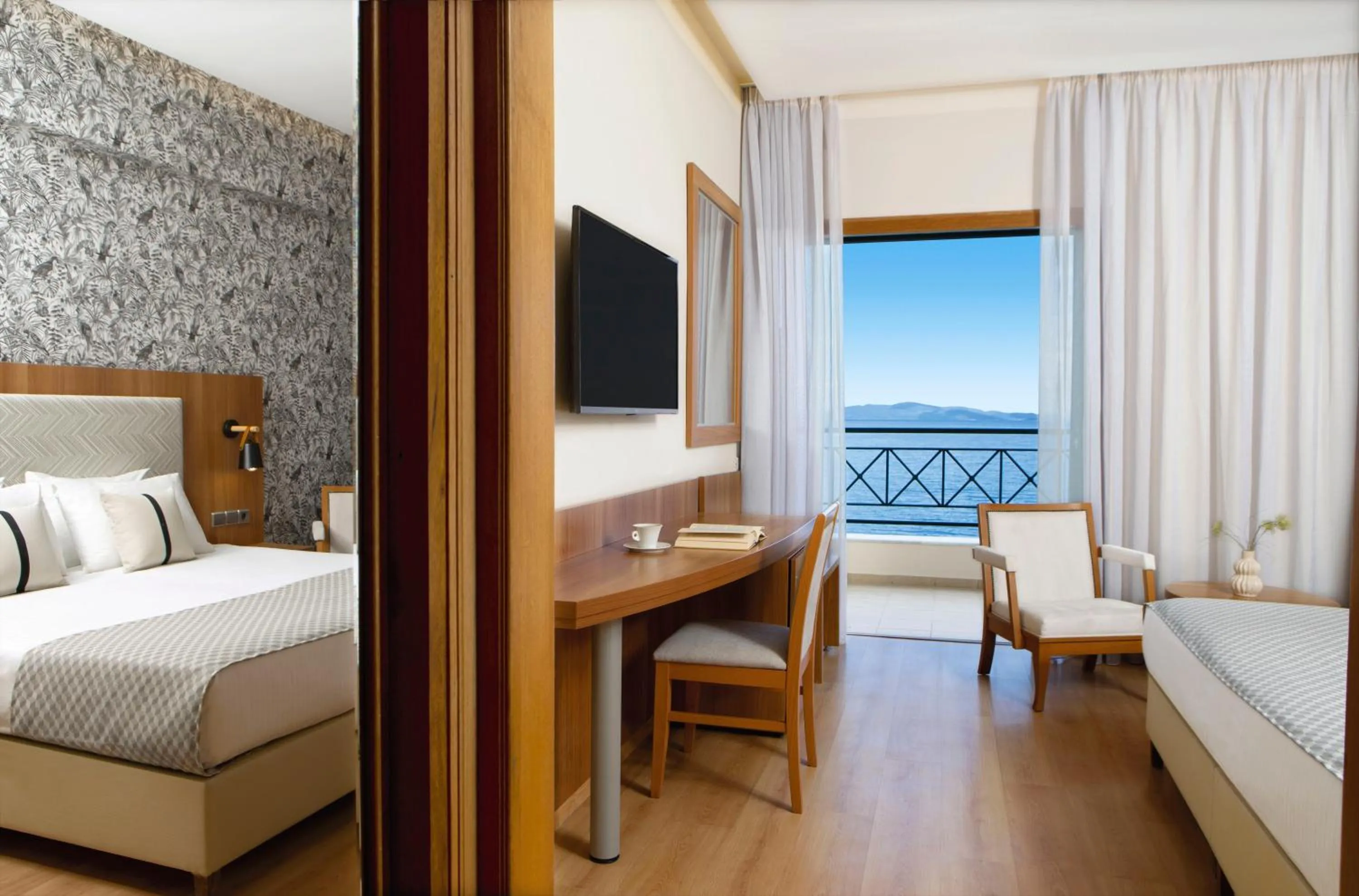 Bed in Zeus Essence Ramada by Wyndham Athens