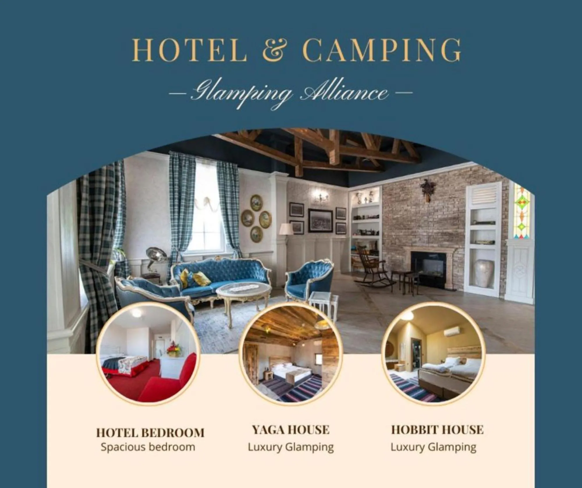 Seating area in Glamping Alliance Hotel