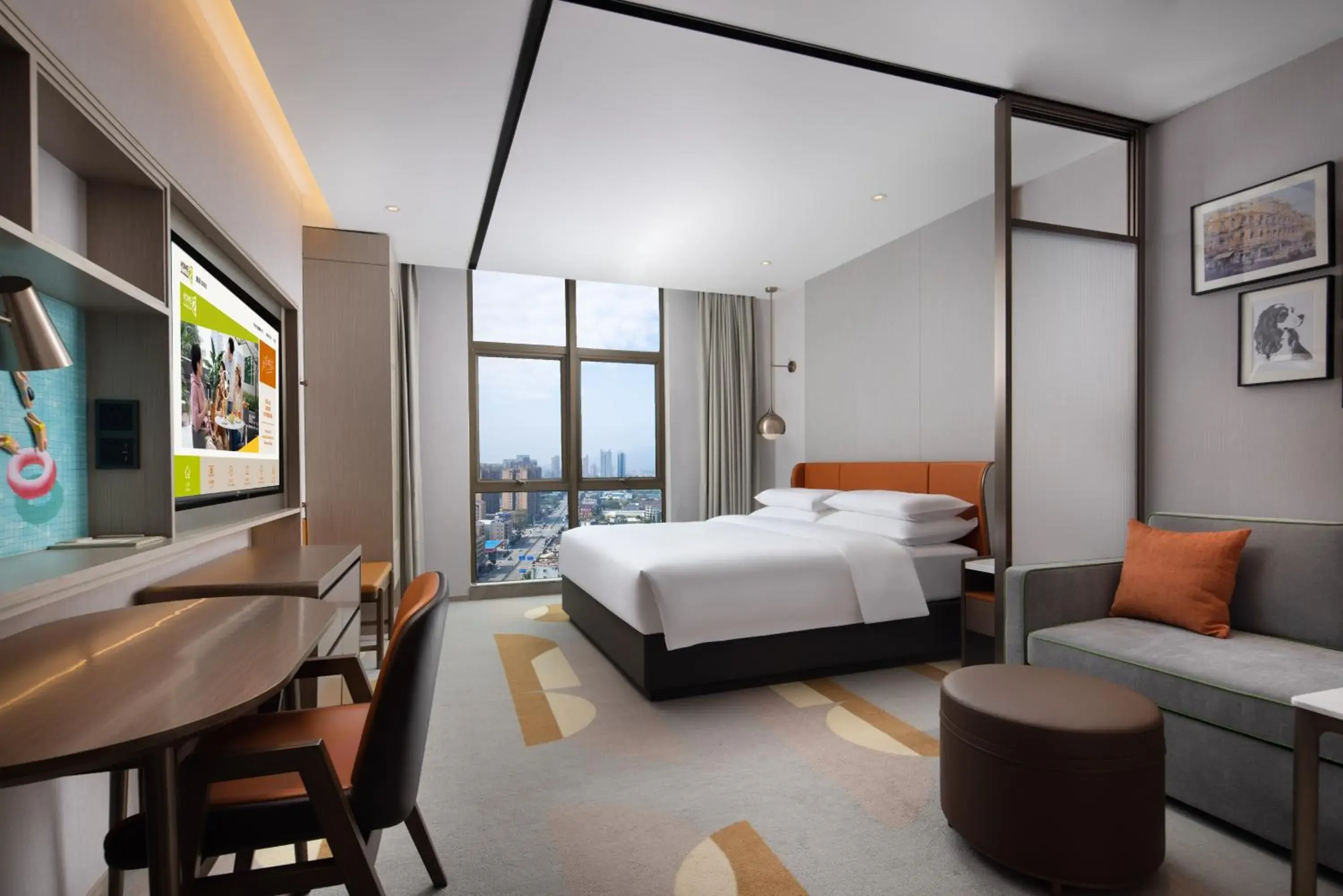 Bed in Home2 Suites by Hilton Shanwei Lufeng Bed in Home2 Suites by Hilton Shanwei Lufeng
