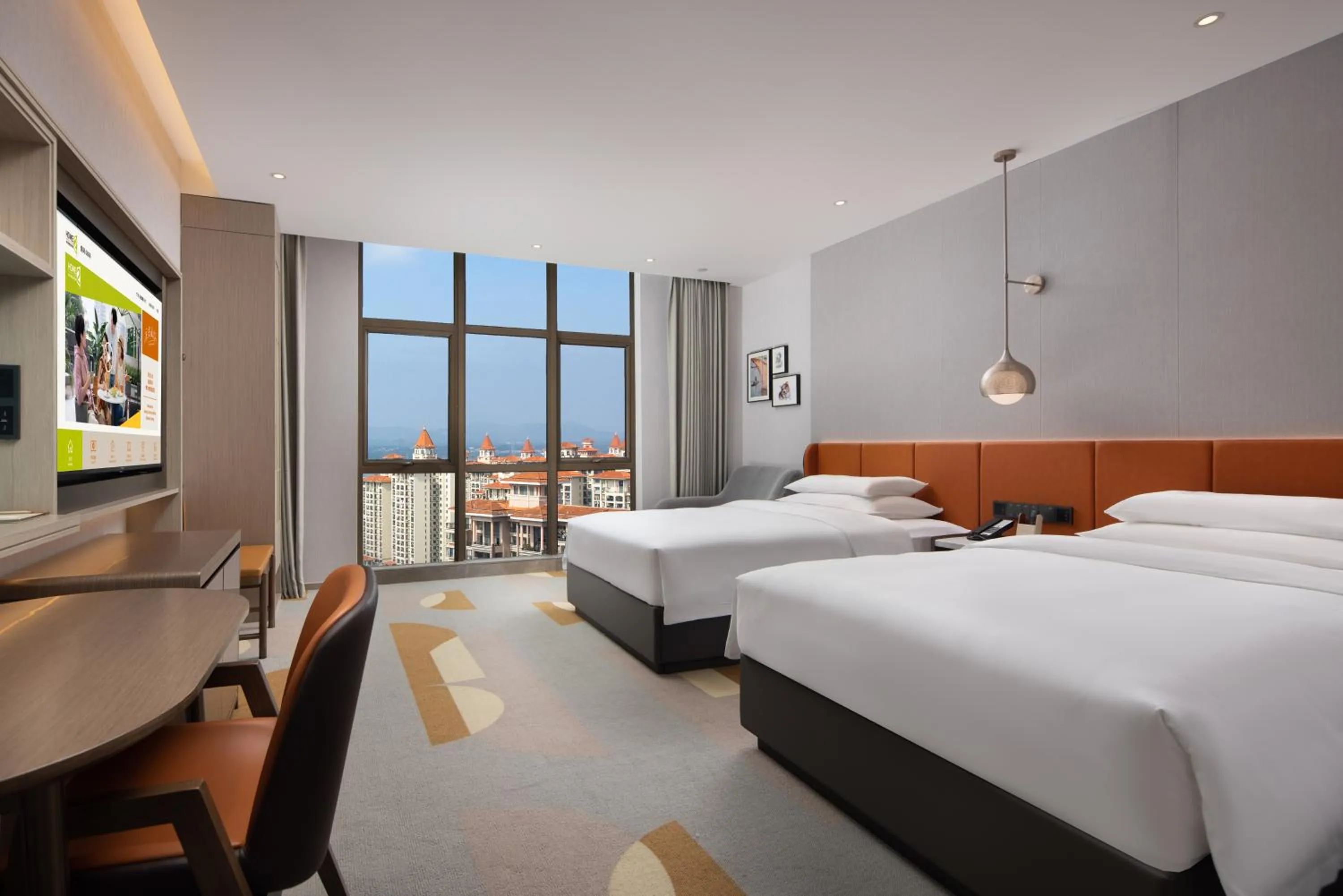 Bed in Home2 Suites by Hilton Shanwei Lufeng