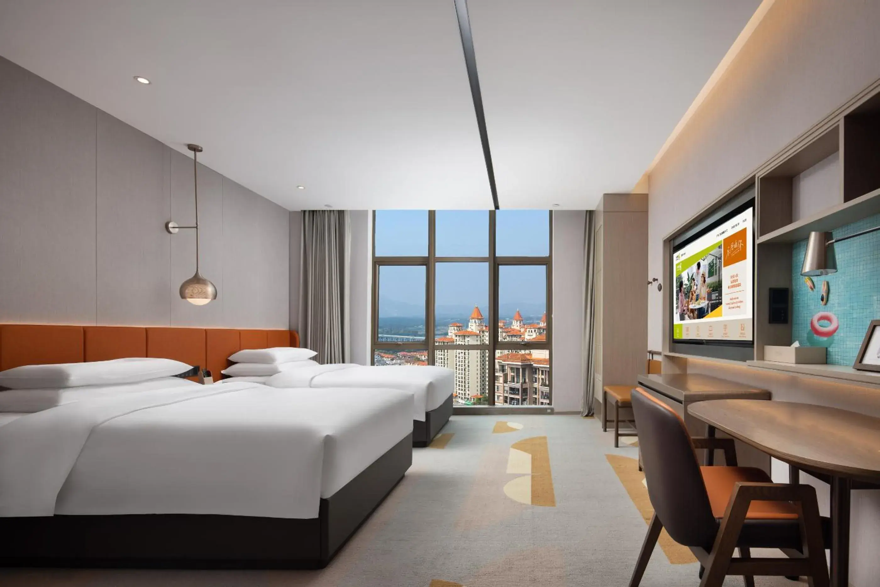 Bed in Home2 Suites by Hilton Shanwei Lufeng Bed in Home2 Suites by Hilton Shanwei Lufeng