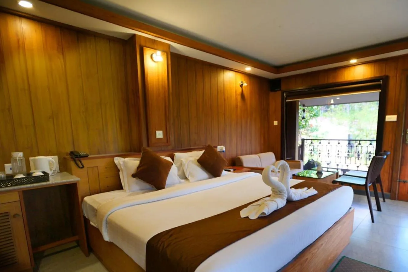 Bedroom, Bed in Niyatma Wayanad Pool Resort by VOYE HOMES - Inside Coffee Plantation