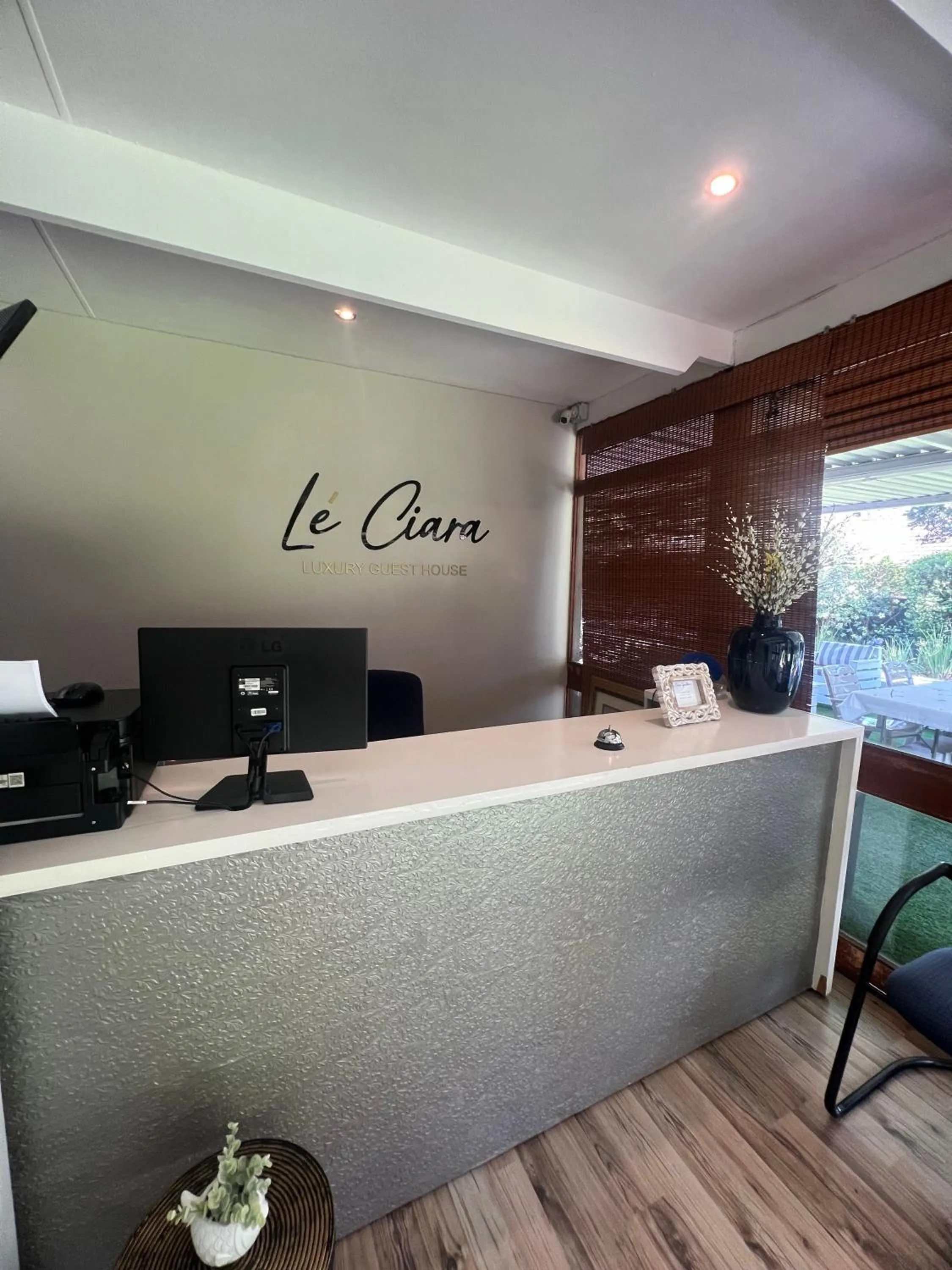 Text overlay in Le'Ciara Luxury Guest House