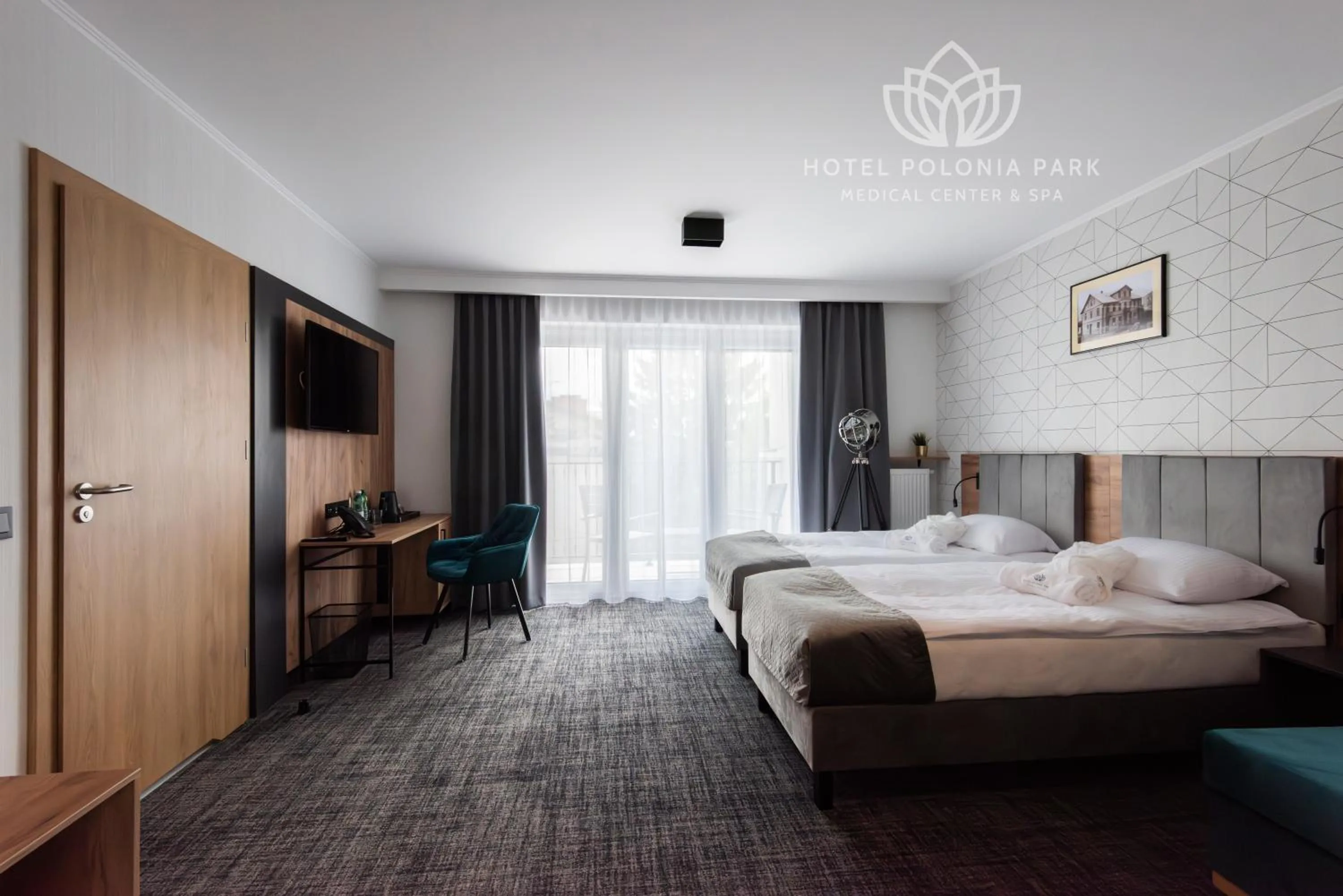 Bed in Hotel Polonia PARK Medical Center & Spa