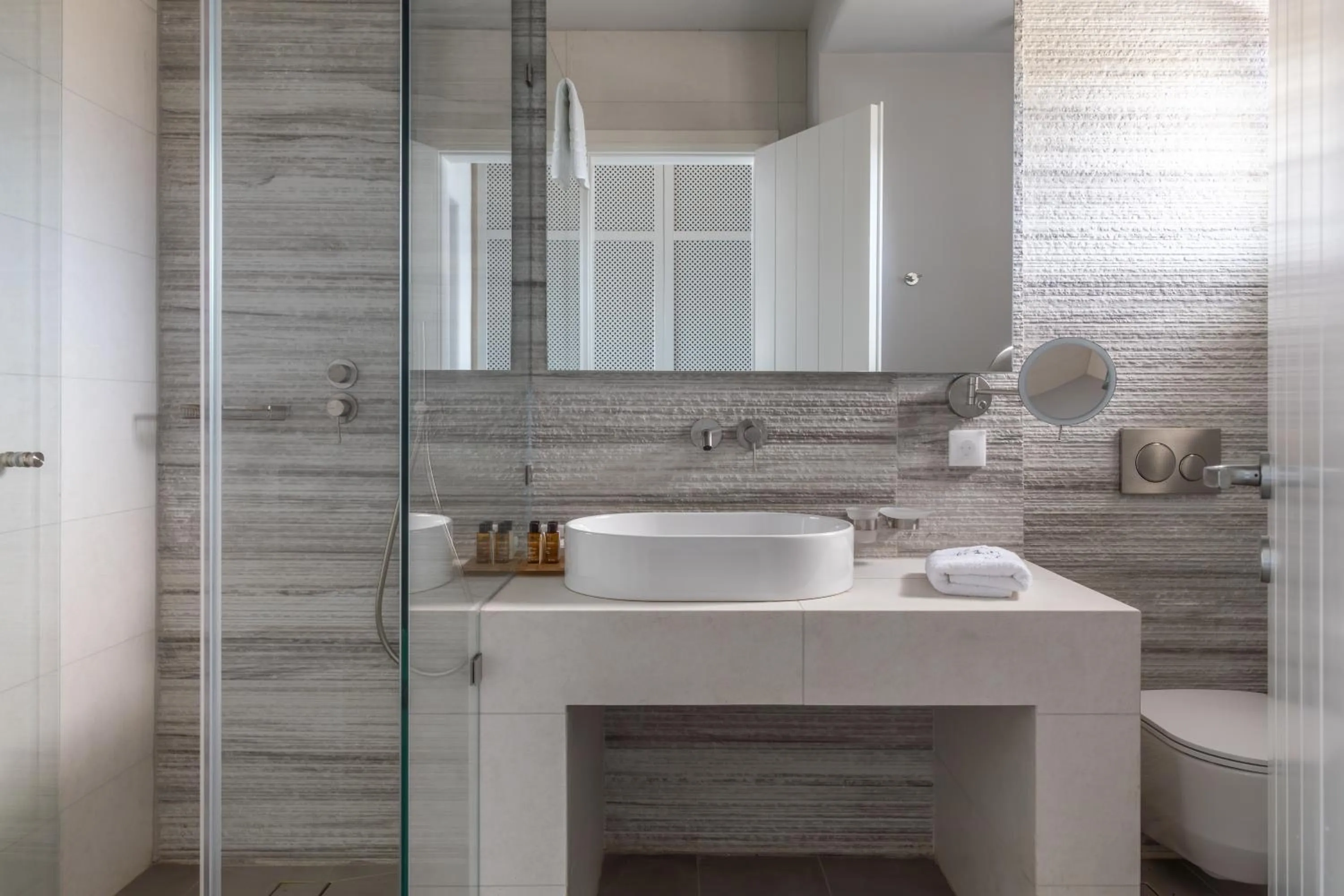 Shower in Poseidon of Paros Hotel & Spa