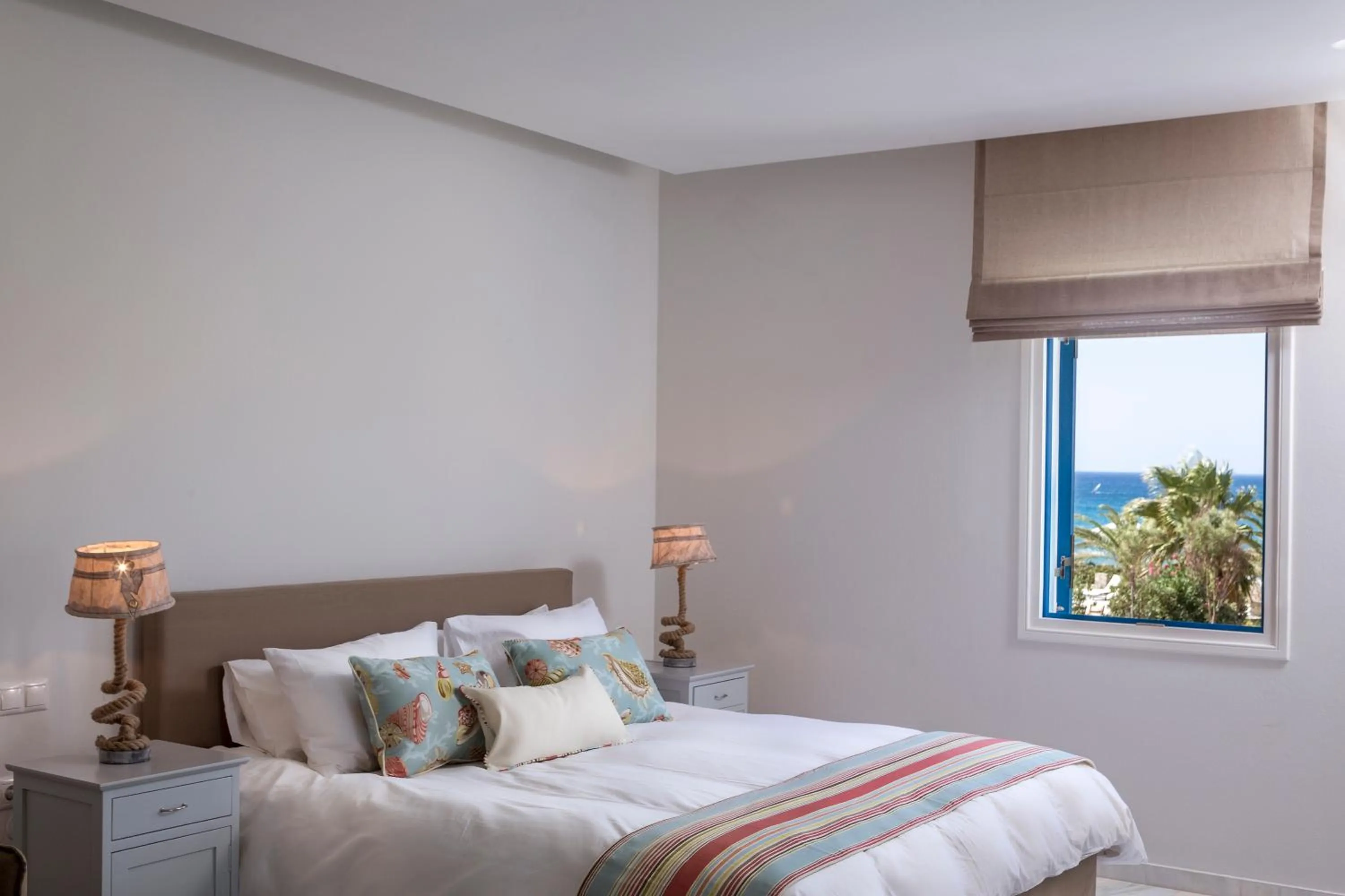 Bedroom, Bed in Poseidon of Paros Hotel & Spa