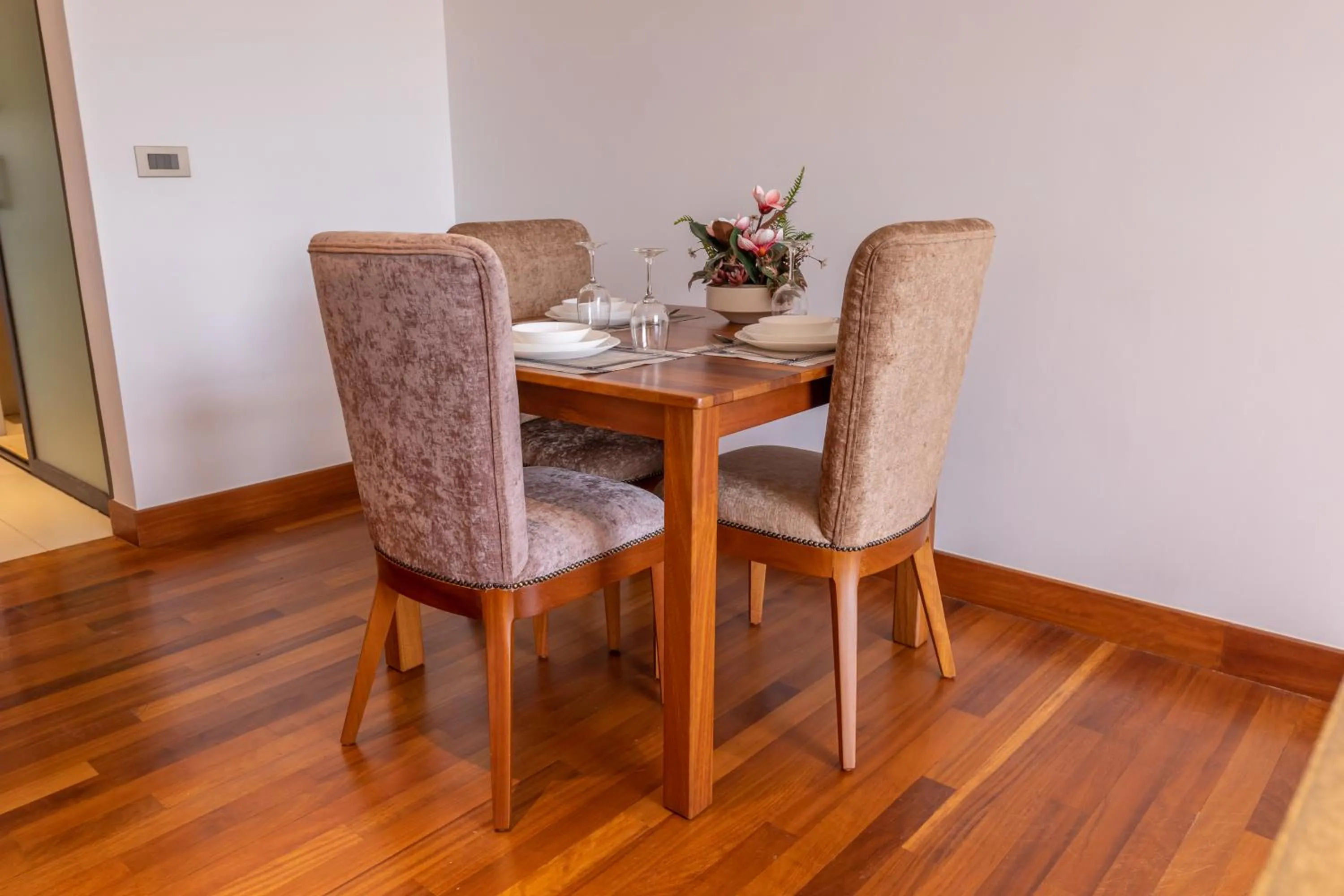 Dining area in Broadwalk Residency