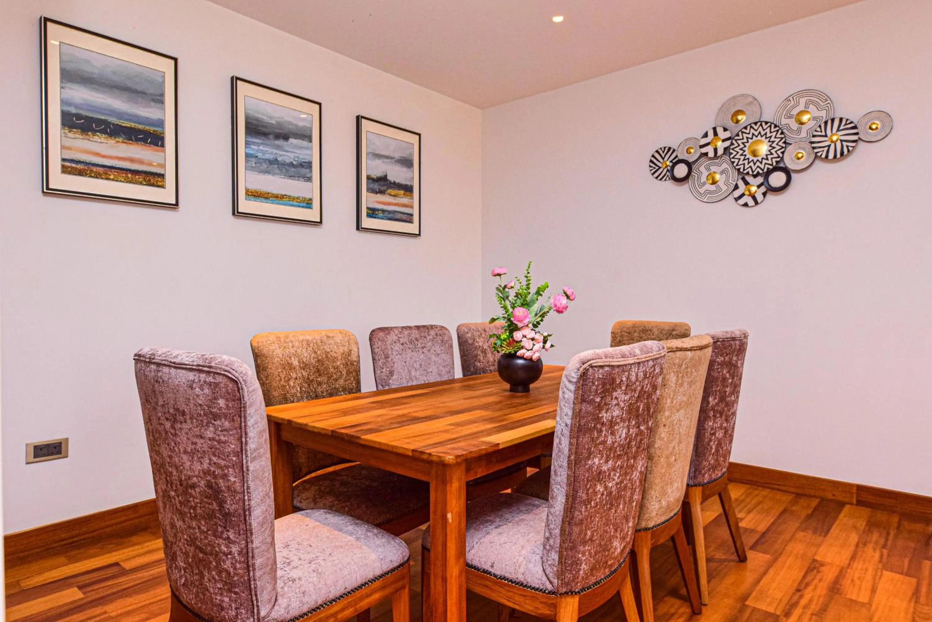 Dining area in Broadwalk Residency