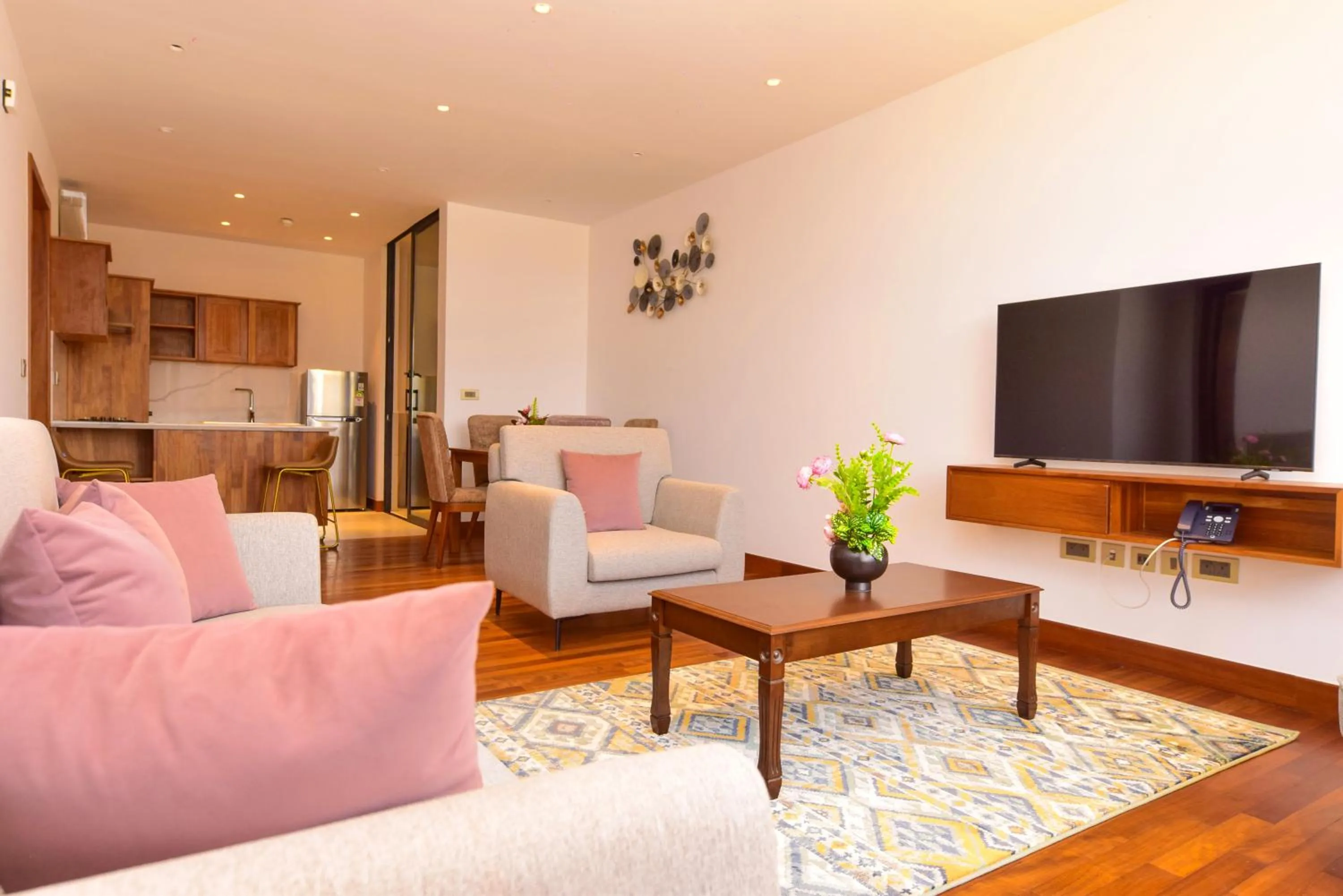 Living room in Broadwalk Residency