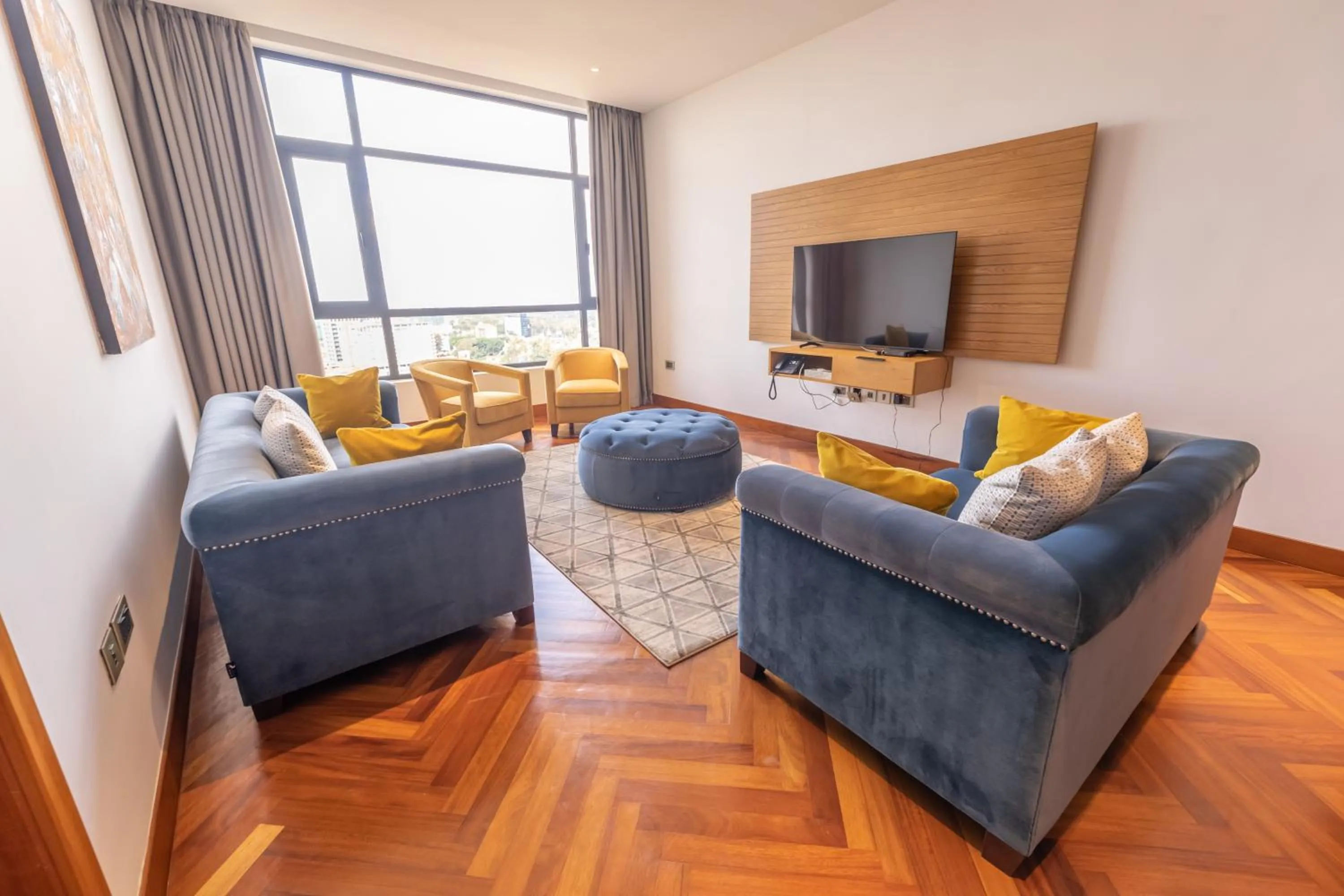 Living room in Broadwalk Residency