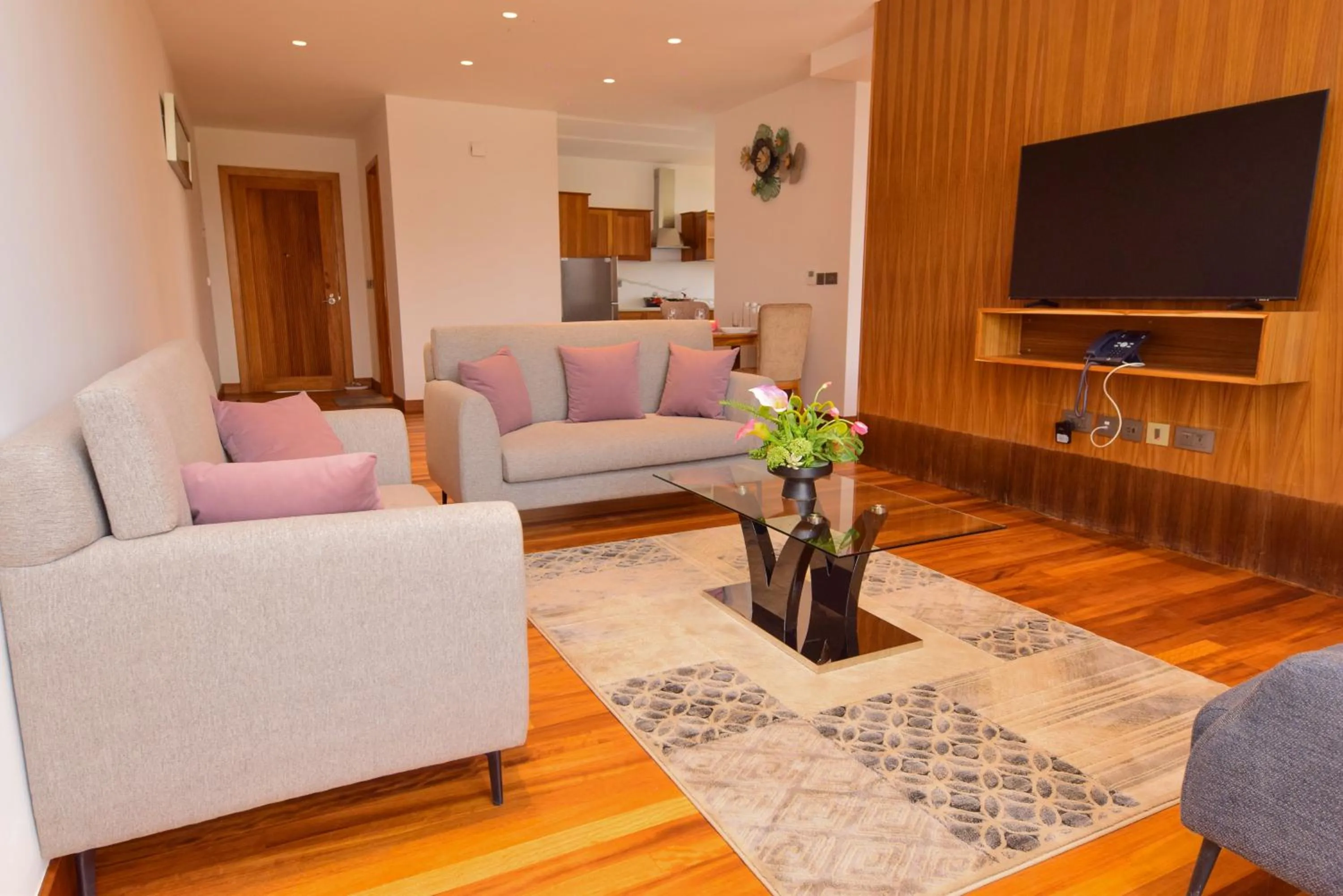 Living room in Broadwalk Residency