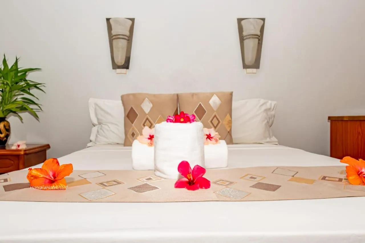 Bed in Honiara Hotel