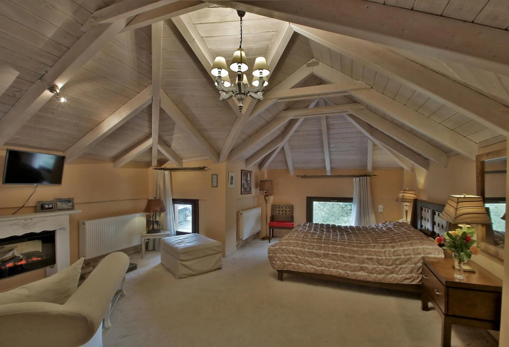 Communal lounge/ TV room in Boutique Hotel Skamnos Arachova