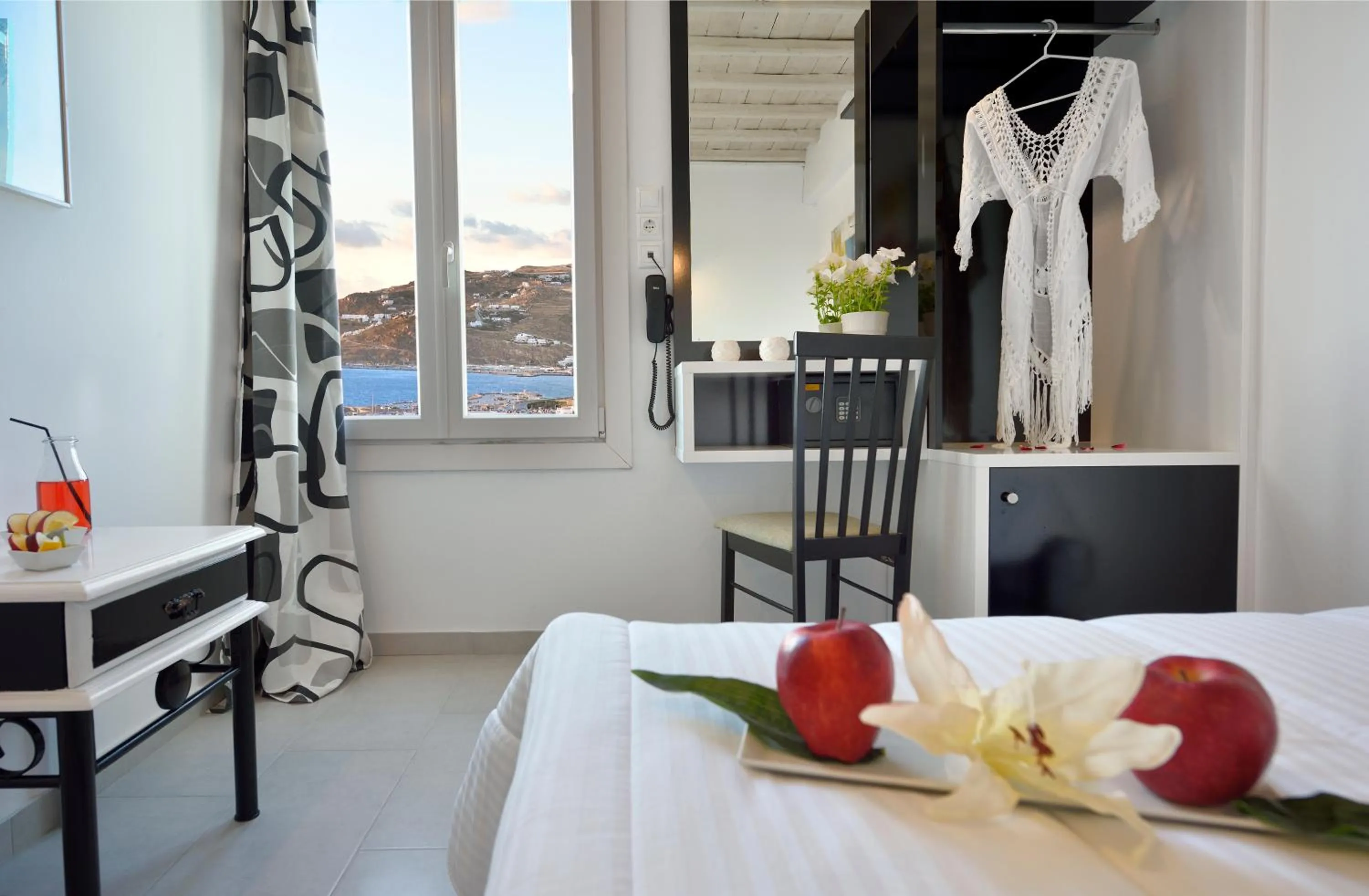 Bed in Hotel Nazos