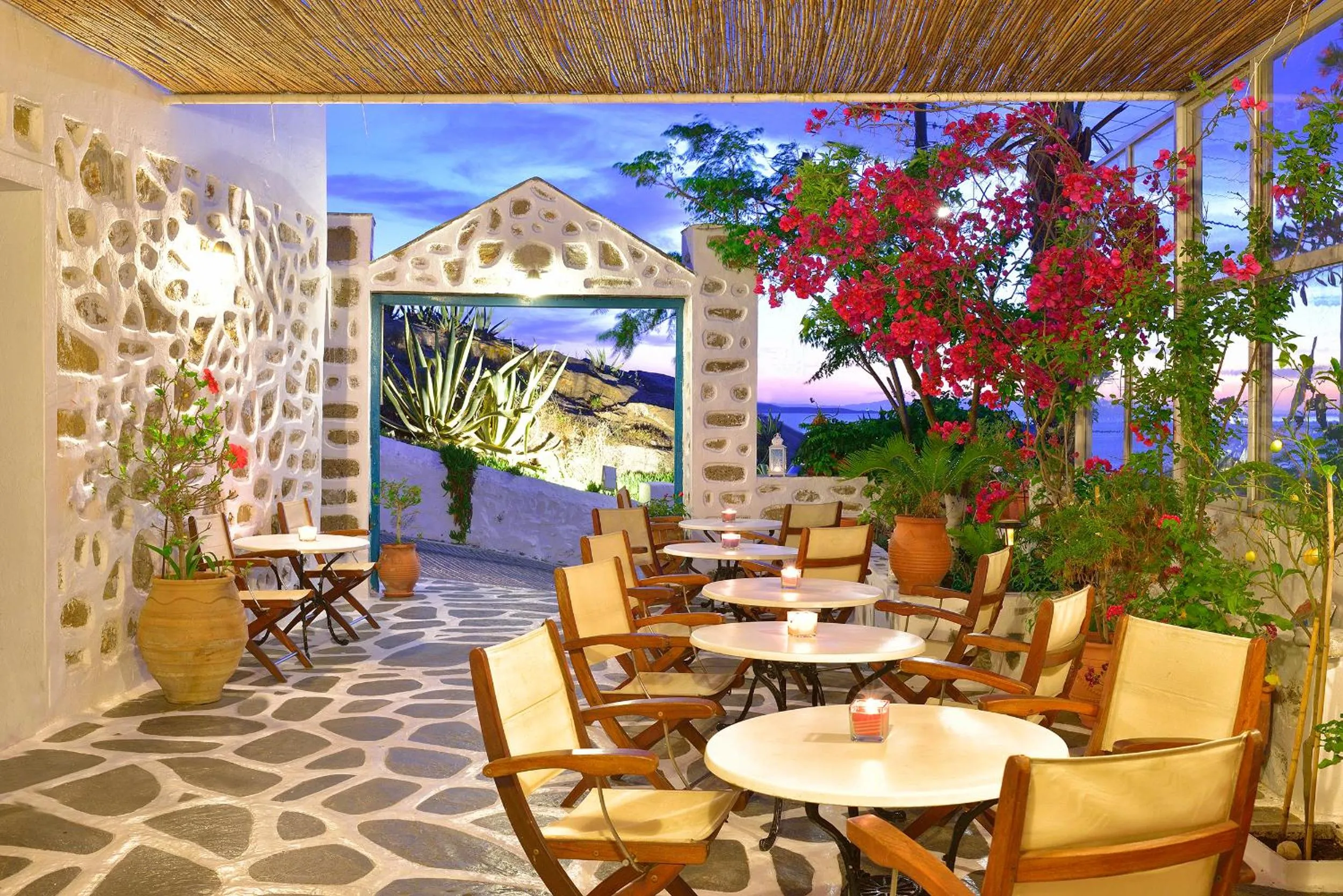 Patio in Hotel Nazos
