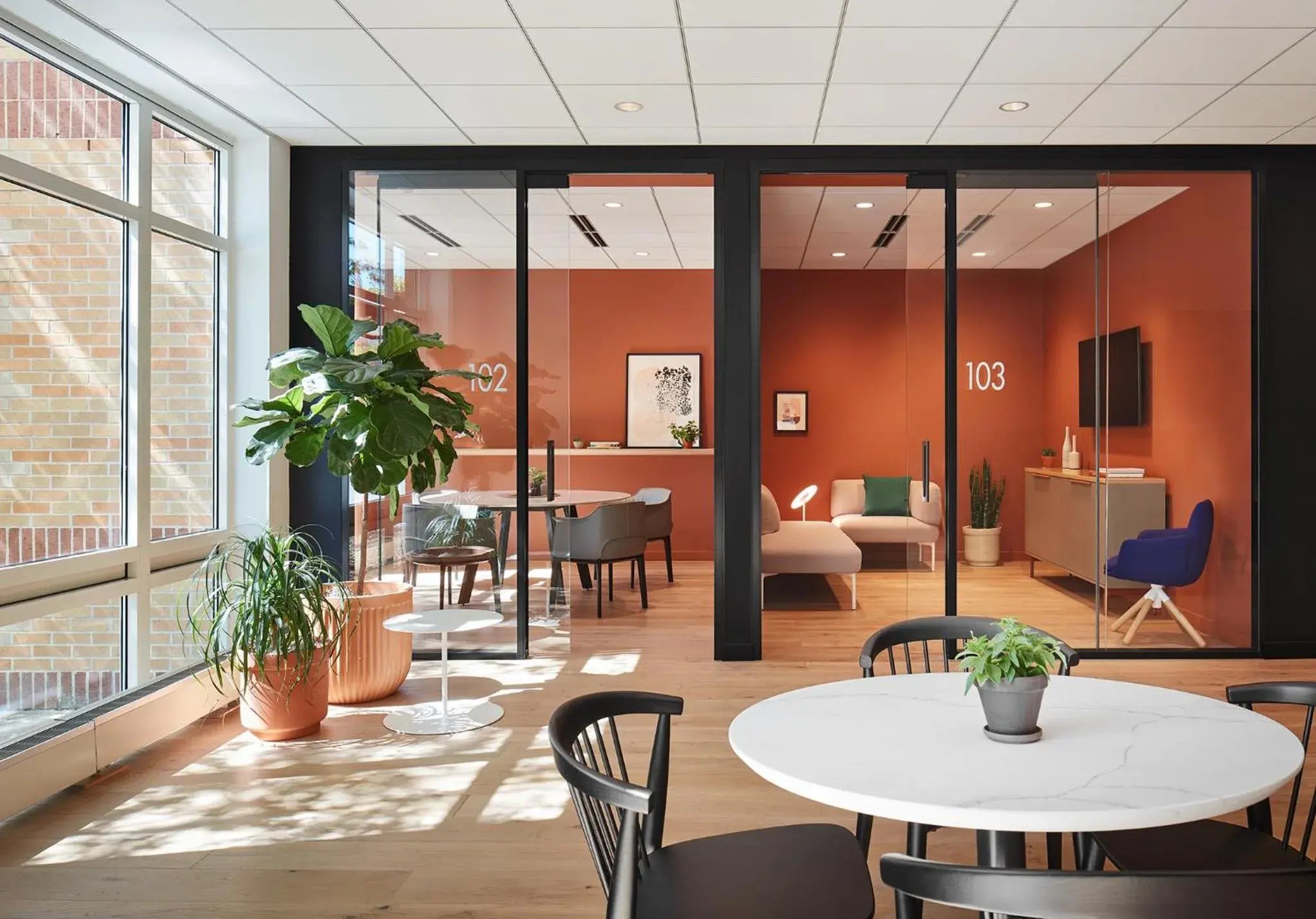 Lobby or reception in Haworth Hotel at Hope College Lobby or reception in Haworth Hotel at Hope College