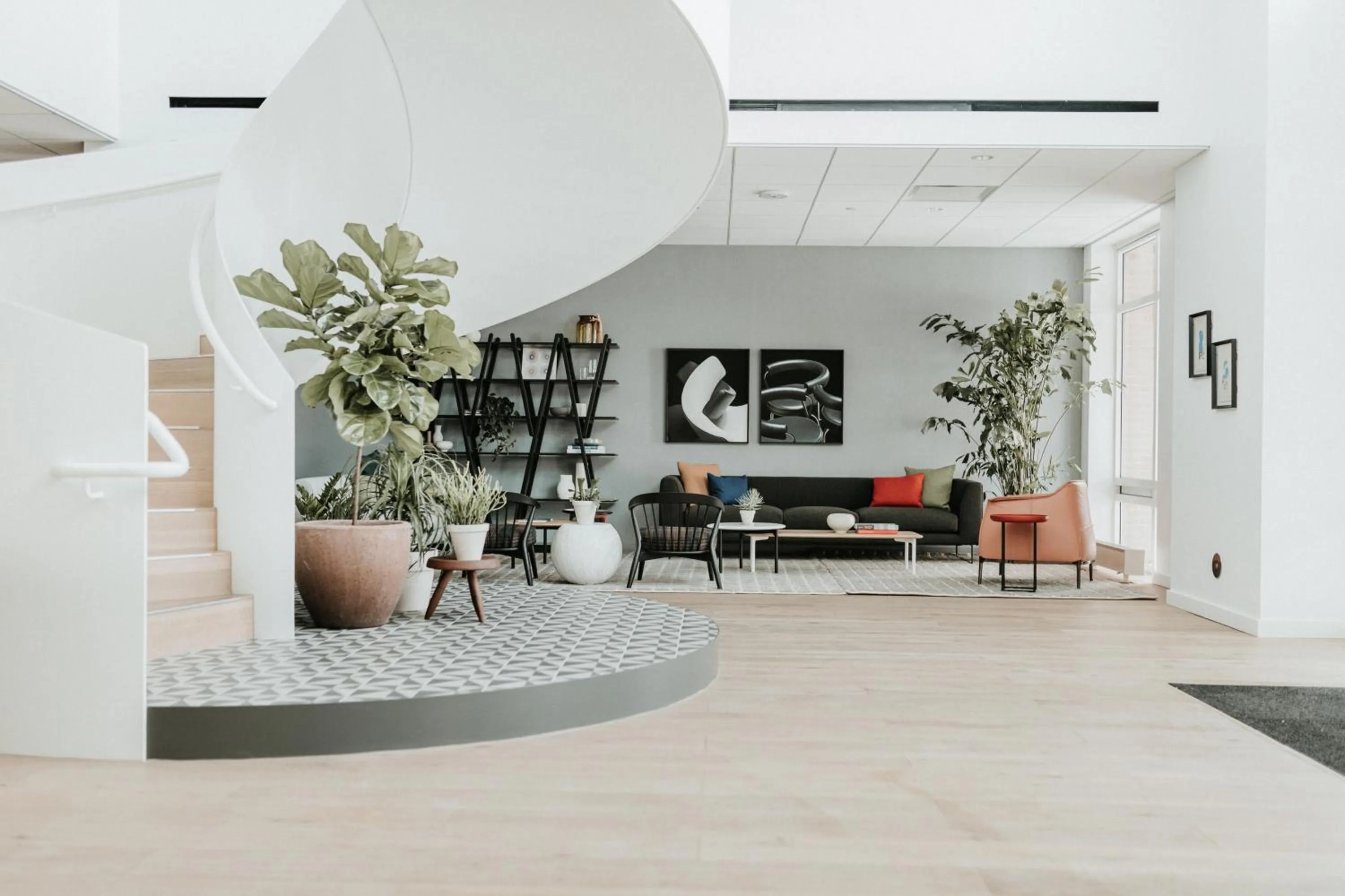 Lobby or reception in Haworth Hotel at Hope College