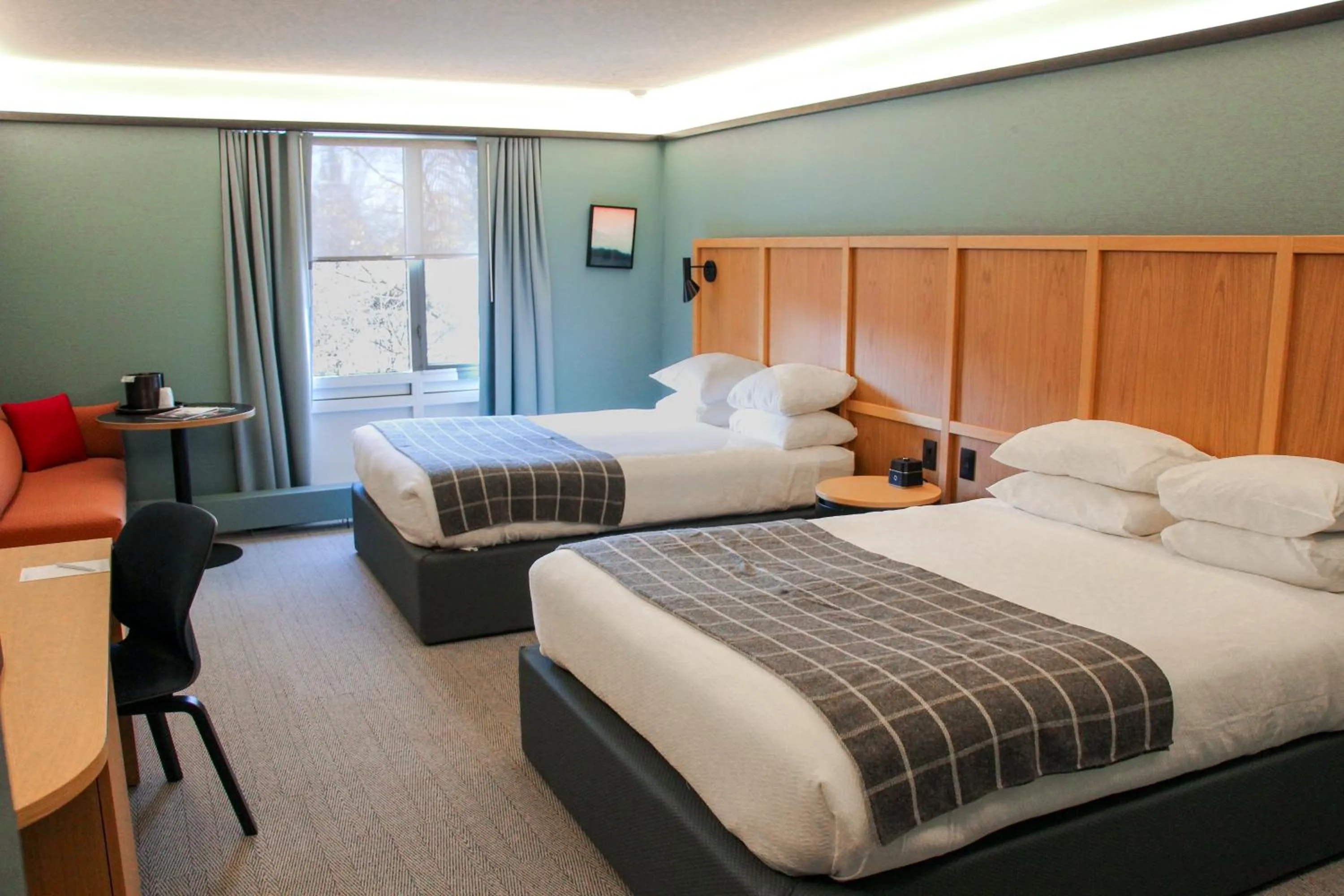 Photo of the whole room, Bed in Haworth Hotel at Hope College
