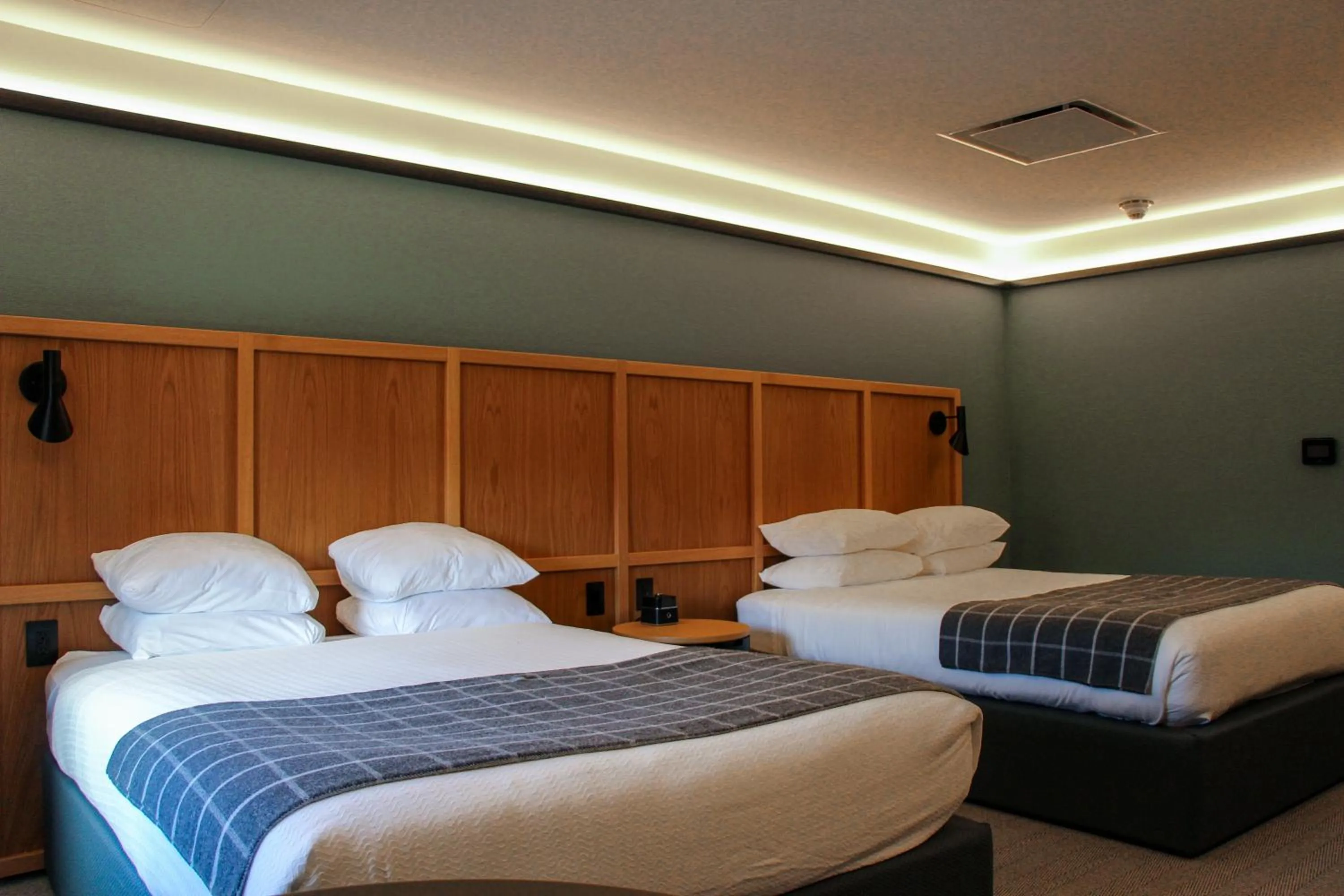 Bed in Haworth Hotel at Hope College