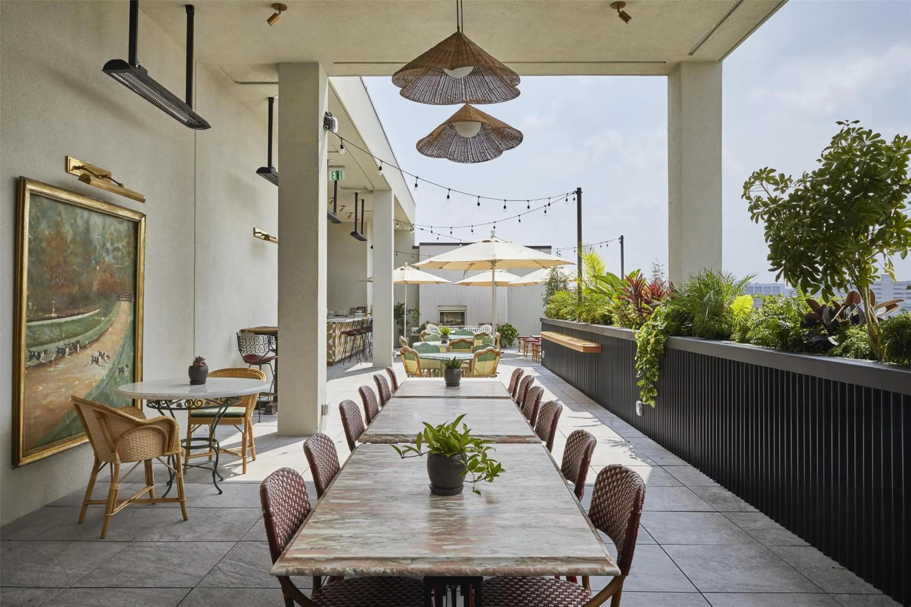 Patio in Hotel Genevieve, part of JdV by Hyatt