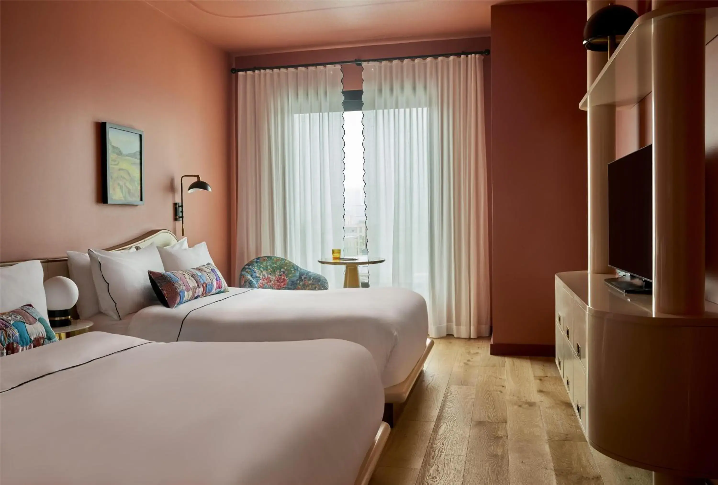 Bedroom in Hotel Genevieve, part of JdV by Hyatt Bedroom in Hotel Genevieve, part of JdV by Hyatt