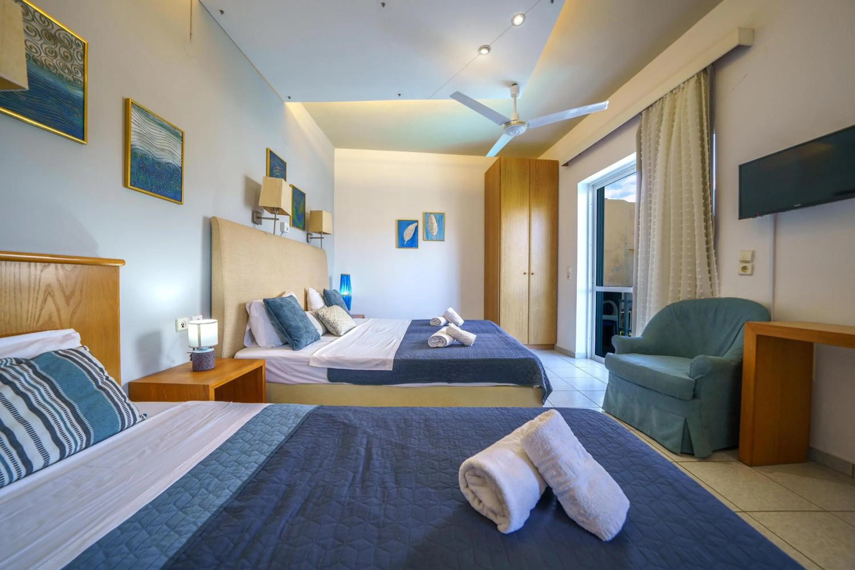 Bedroom, Bed in RODI BLUE apartments