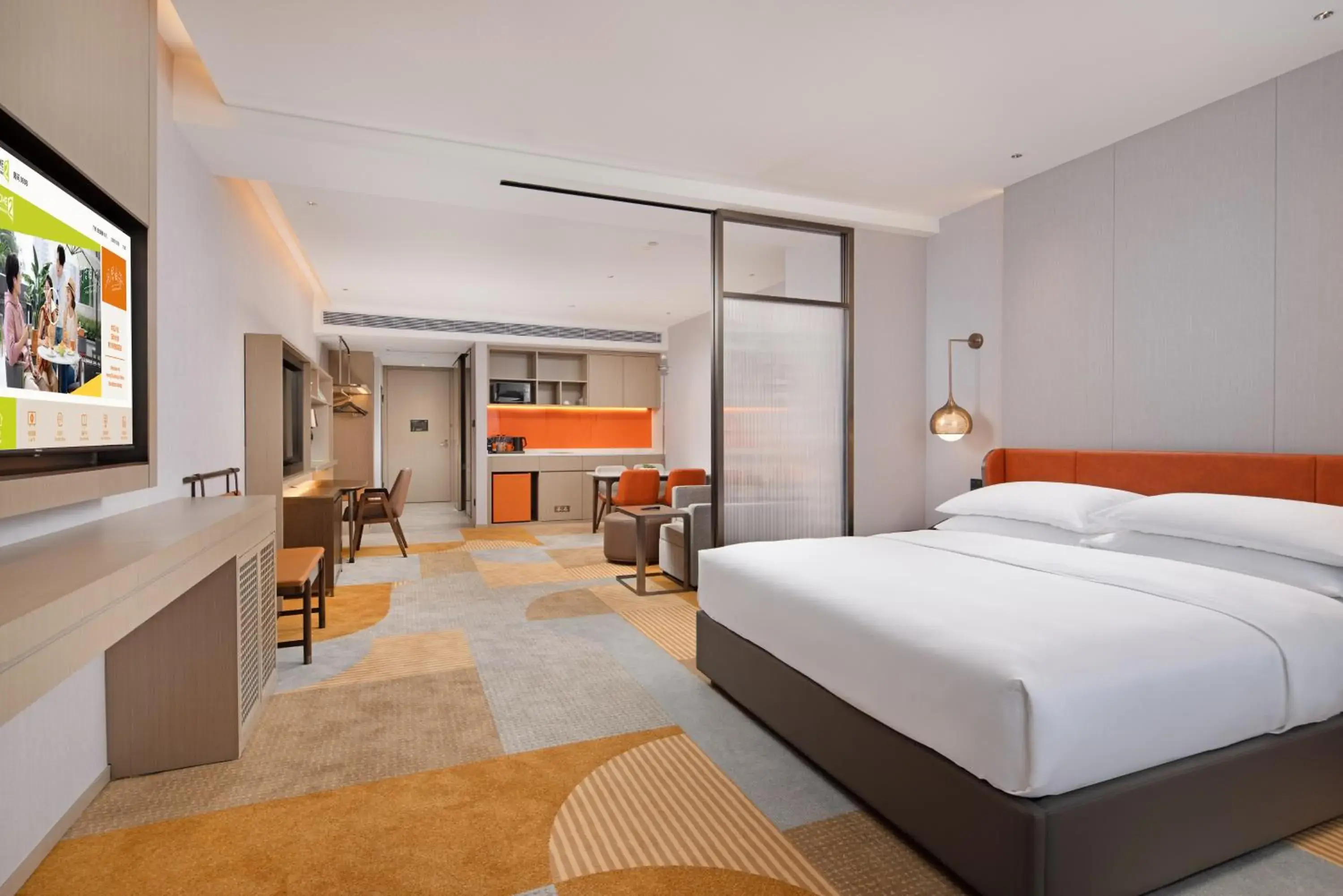 Bed in Home2 Suites By Hilton Shenzhen Dalang Bed in Home2 Suites By Hilton Shenzhen Dalang