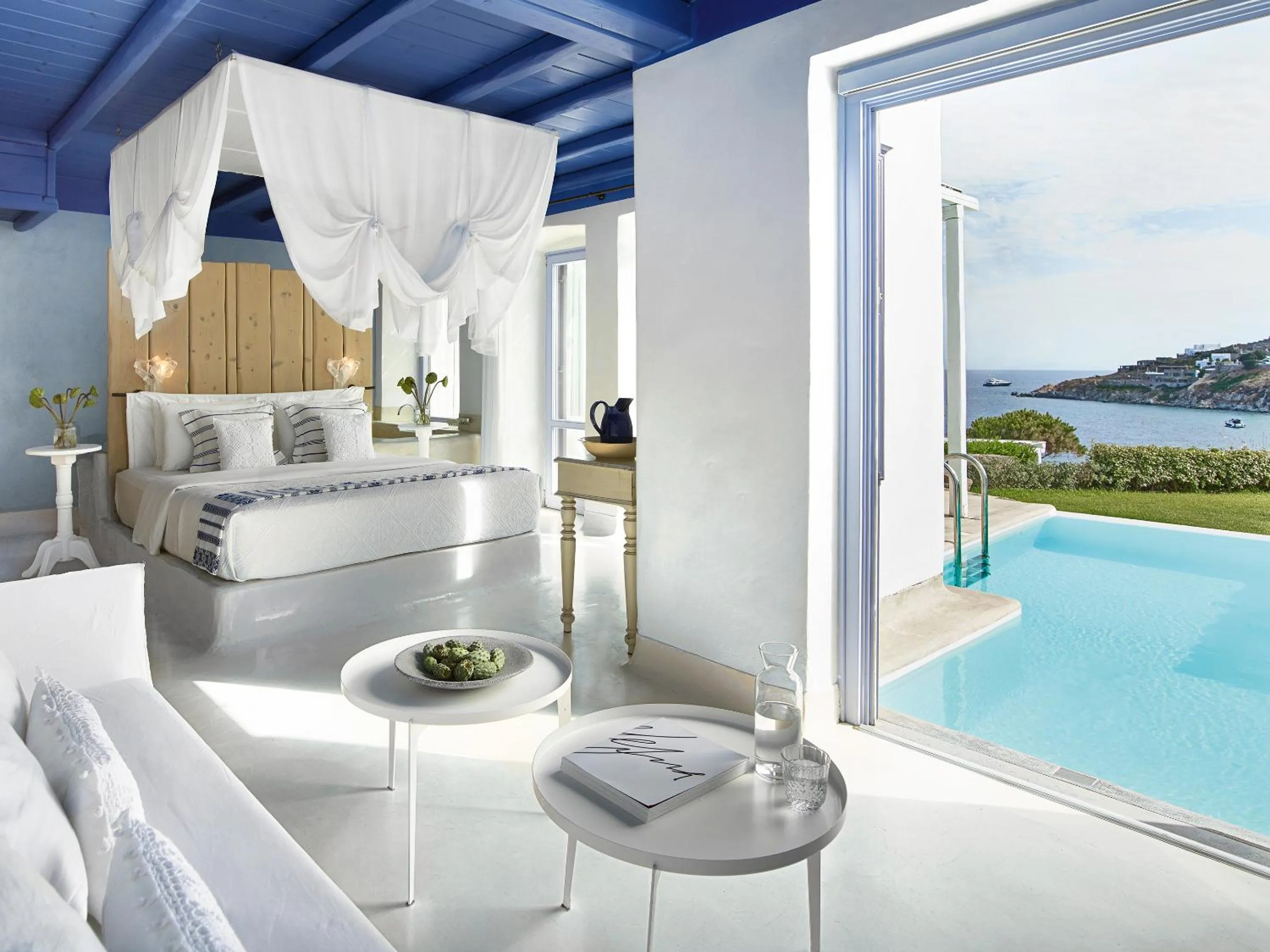 Natural landscape, Bed in Mykonos Blu, A Grecotel Resort to Live