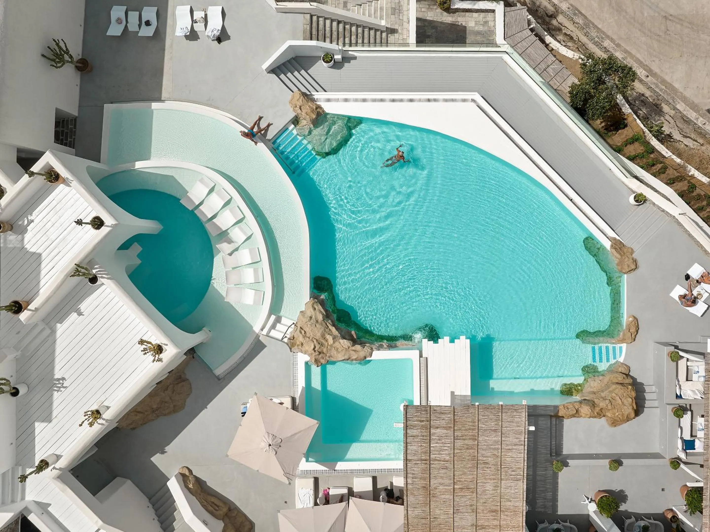 Bird's eye view in Mykonos Blu, A Grecotel Resort to Live