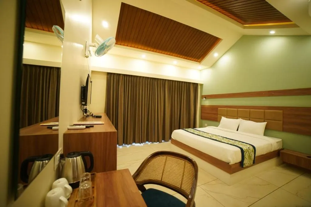 Bed in Aananda Wellness and Resorts
