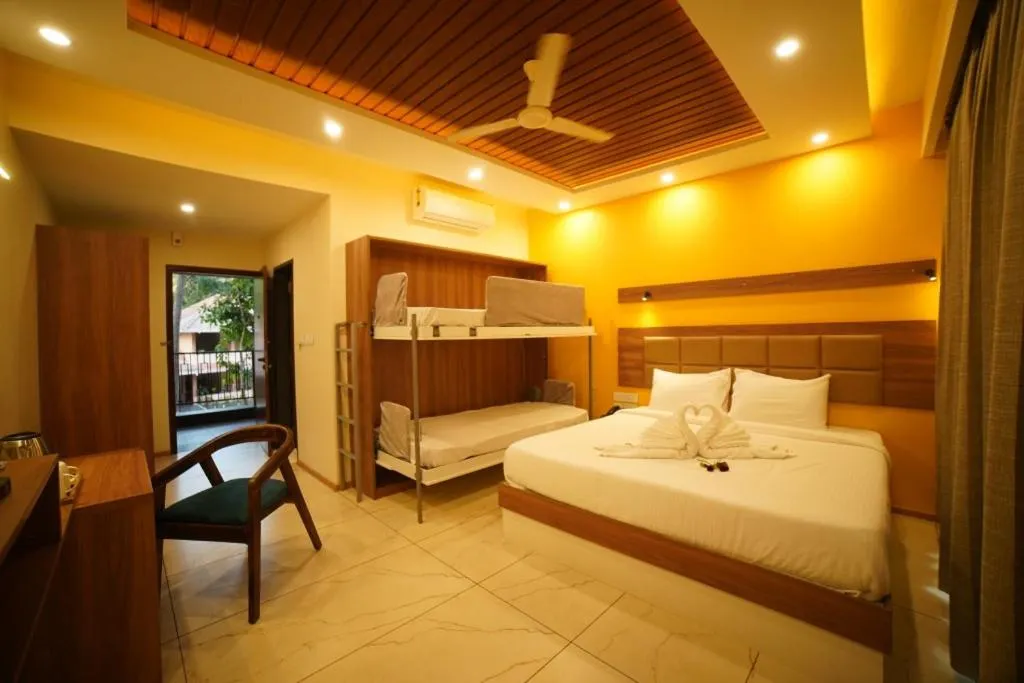 Bed in Aananda Wellness and Resorts