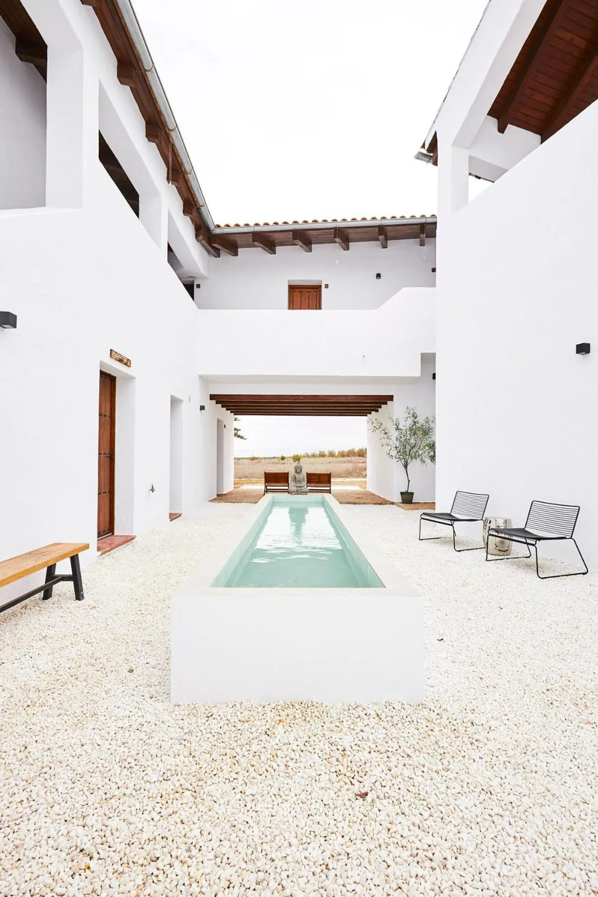Inner courtyard view in Finca las Calmas boutique hotel & retreats