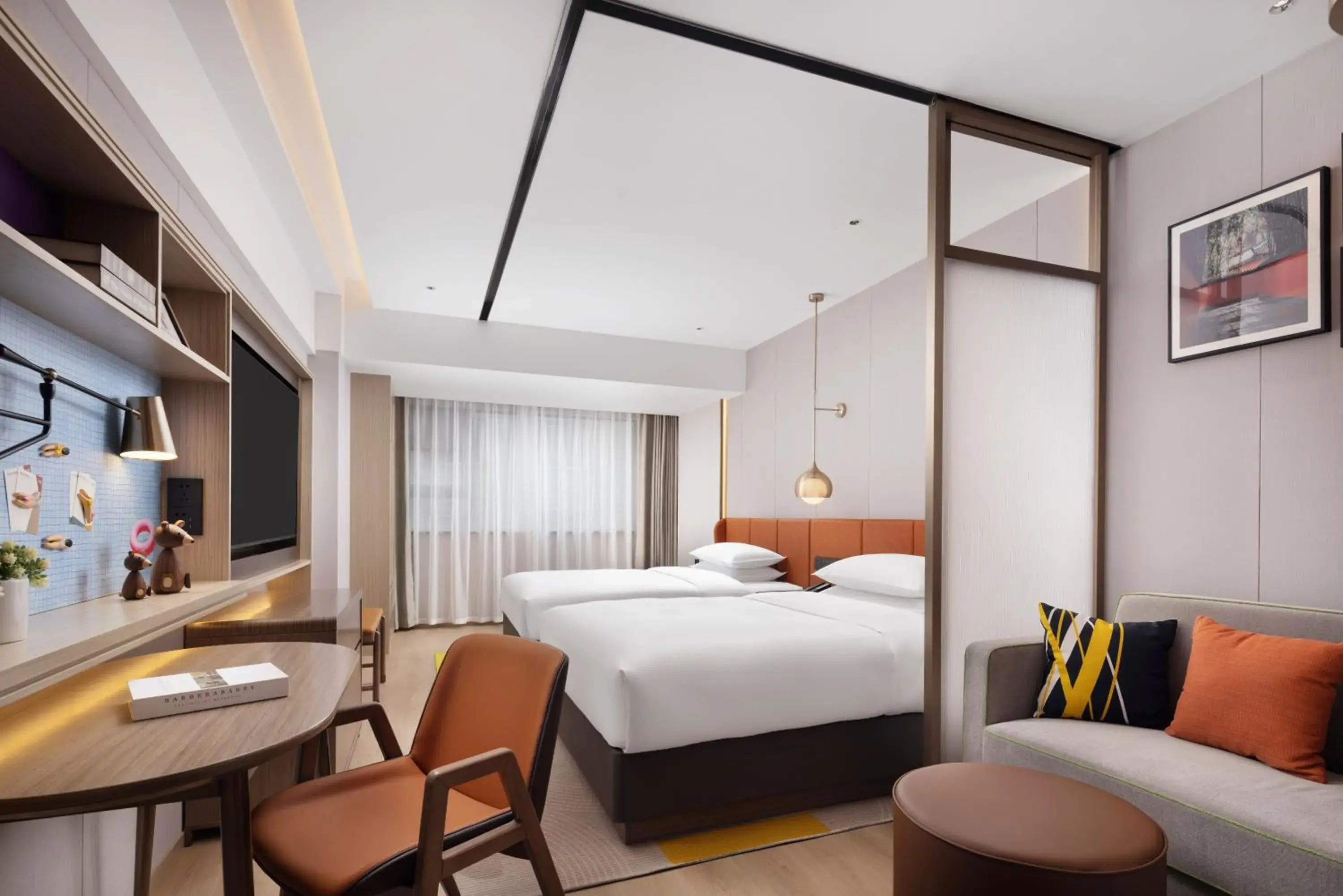 Bed in Home2 Suites by Hilton Chengdu Kuanzhai Alley Bed in Home2 Suites by Hilton Chengdu Kuanzhai Alley