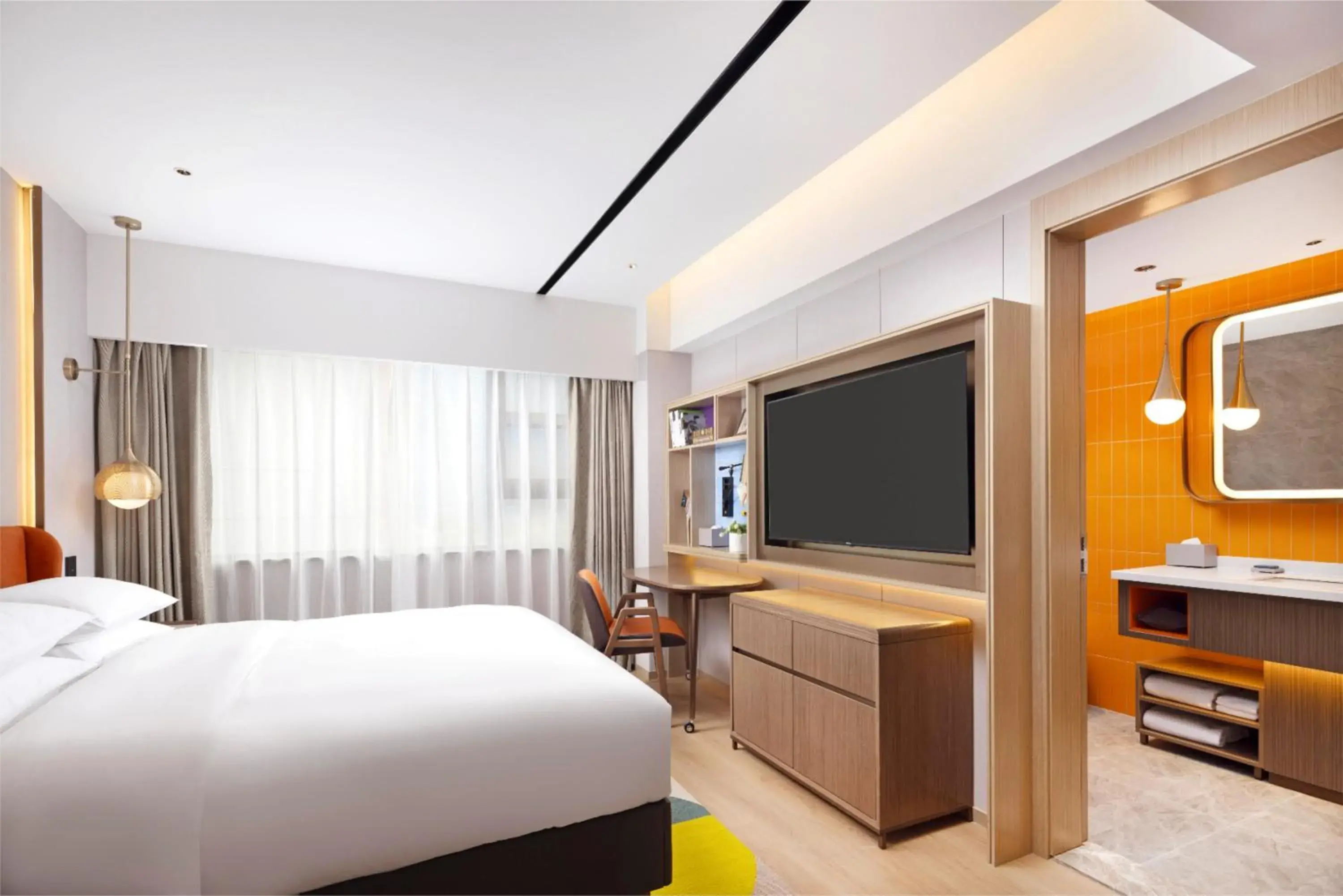 Bed in Home2 Suites by Hilton Chengdu Kuanzhai Alley Bed in Home2 Suites by Hilton Chengdu Kuanzhai Alley