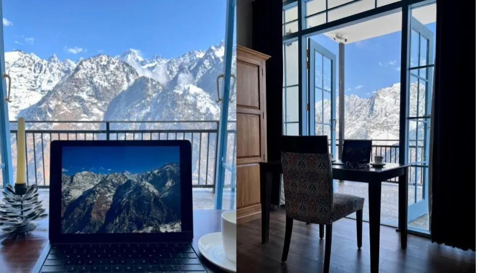 Mountain view in Faraway Cottages, Auli