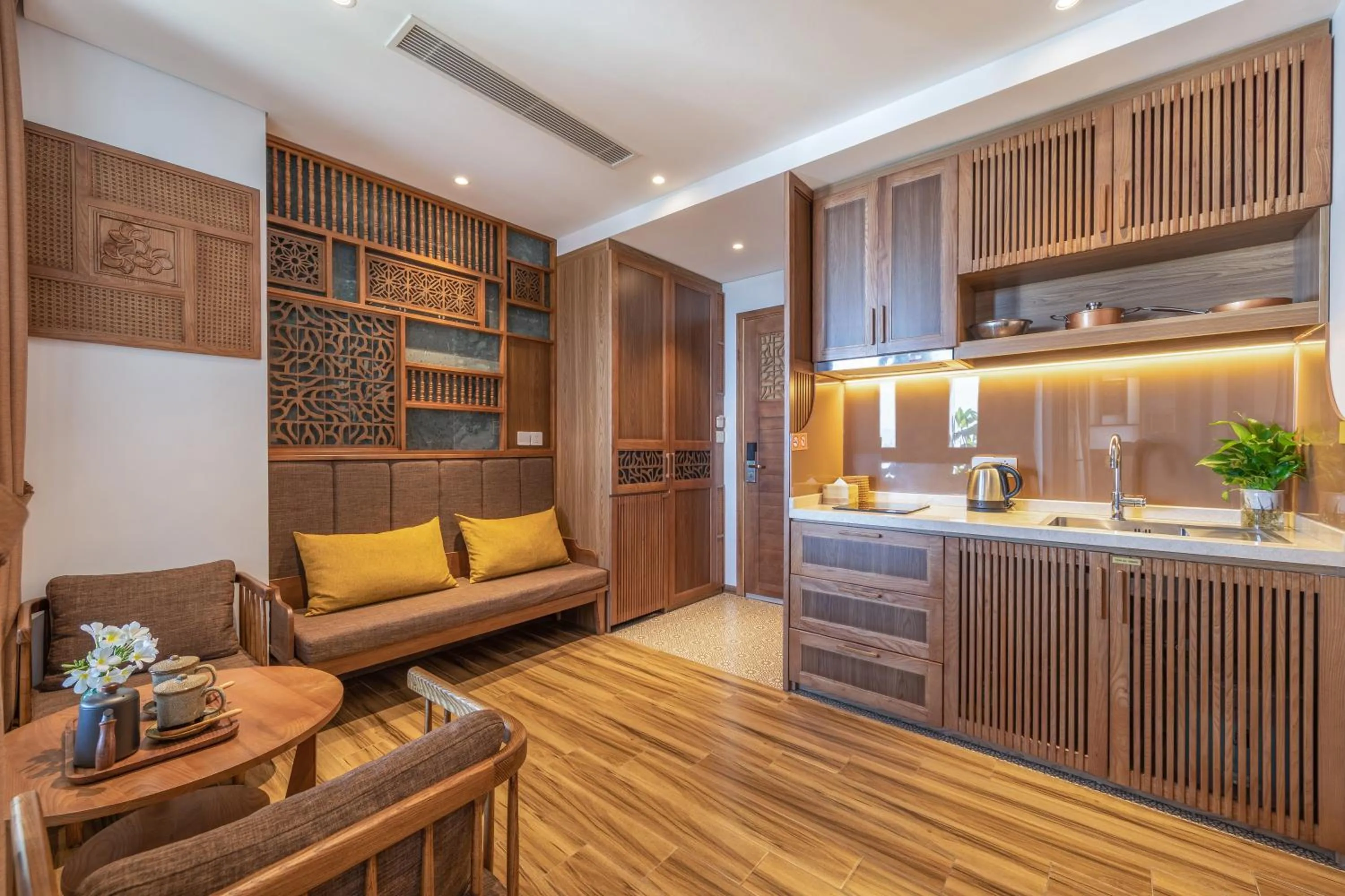 Kitchen or kitchenette in Bonny Boutique Hotel Da Nang