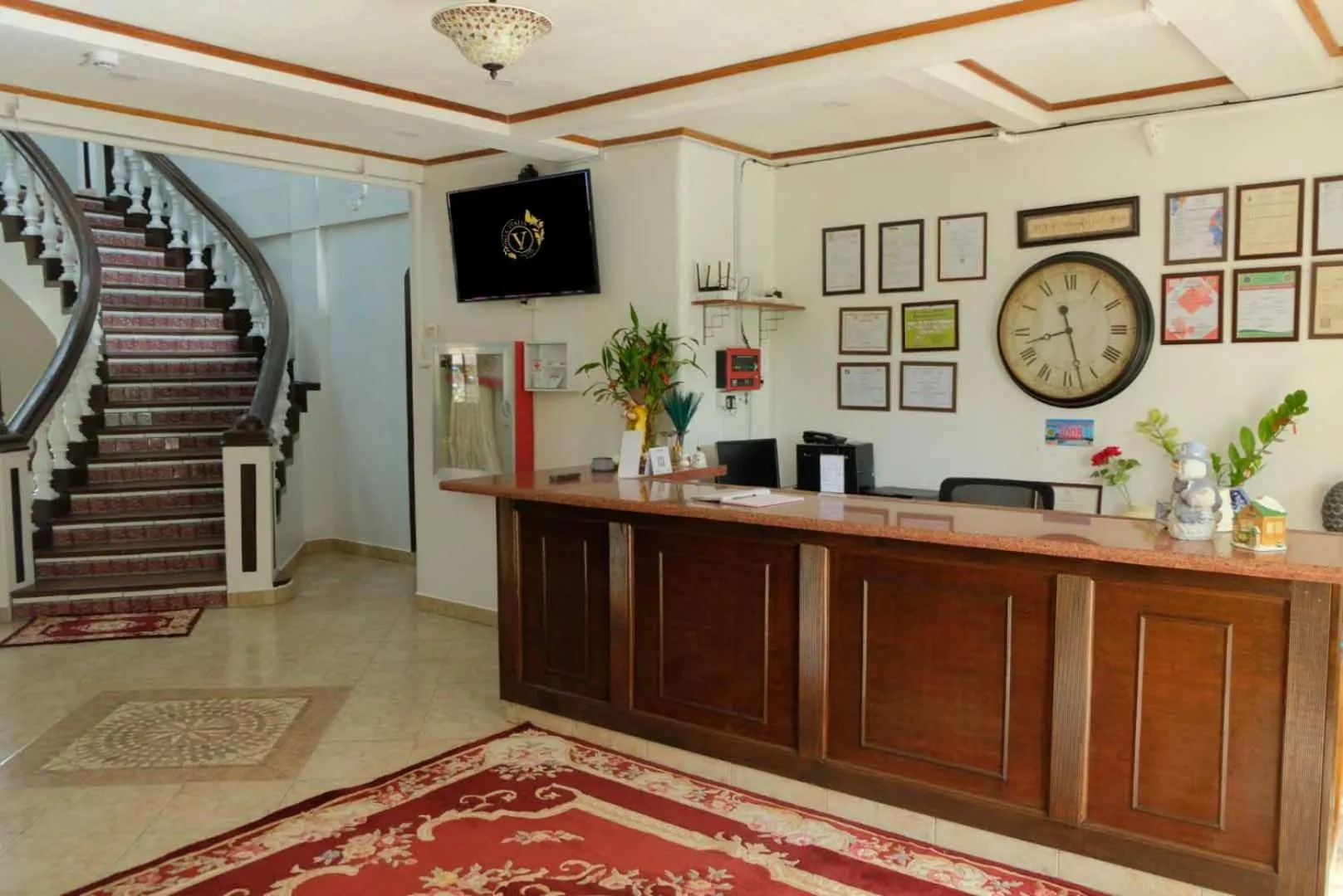 Lobby or reception in Villa Italia Hotel